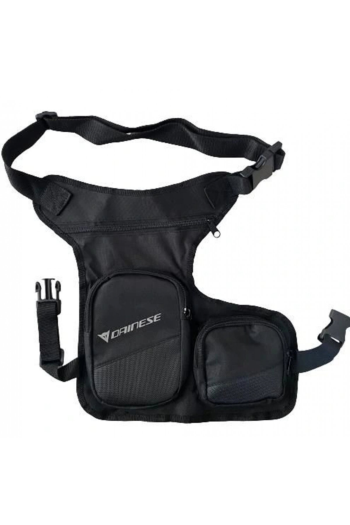 Dai̇nese Motosi̇klet Bacak &Ccedil;antası Reflekt&ouml;rl&uuml; Gri̇ 2 Cepli̇