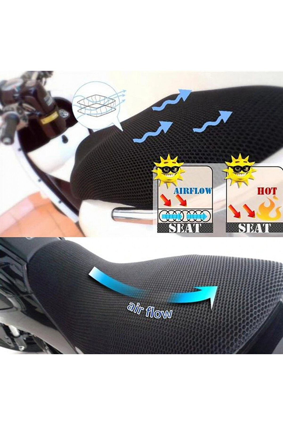 Alkan Mb Honda Acti̇va125 (2023 Sonrası) Fi̇leli̇ Sele Kılıfı 3D &Ccedil;i̇ft Katlı Tam Uyumlu