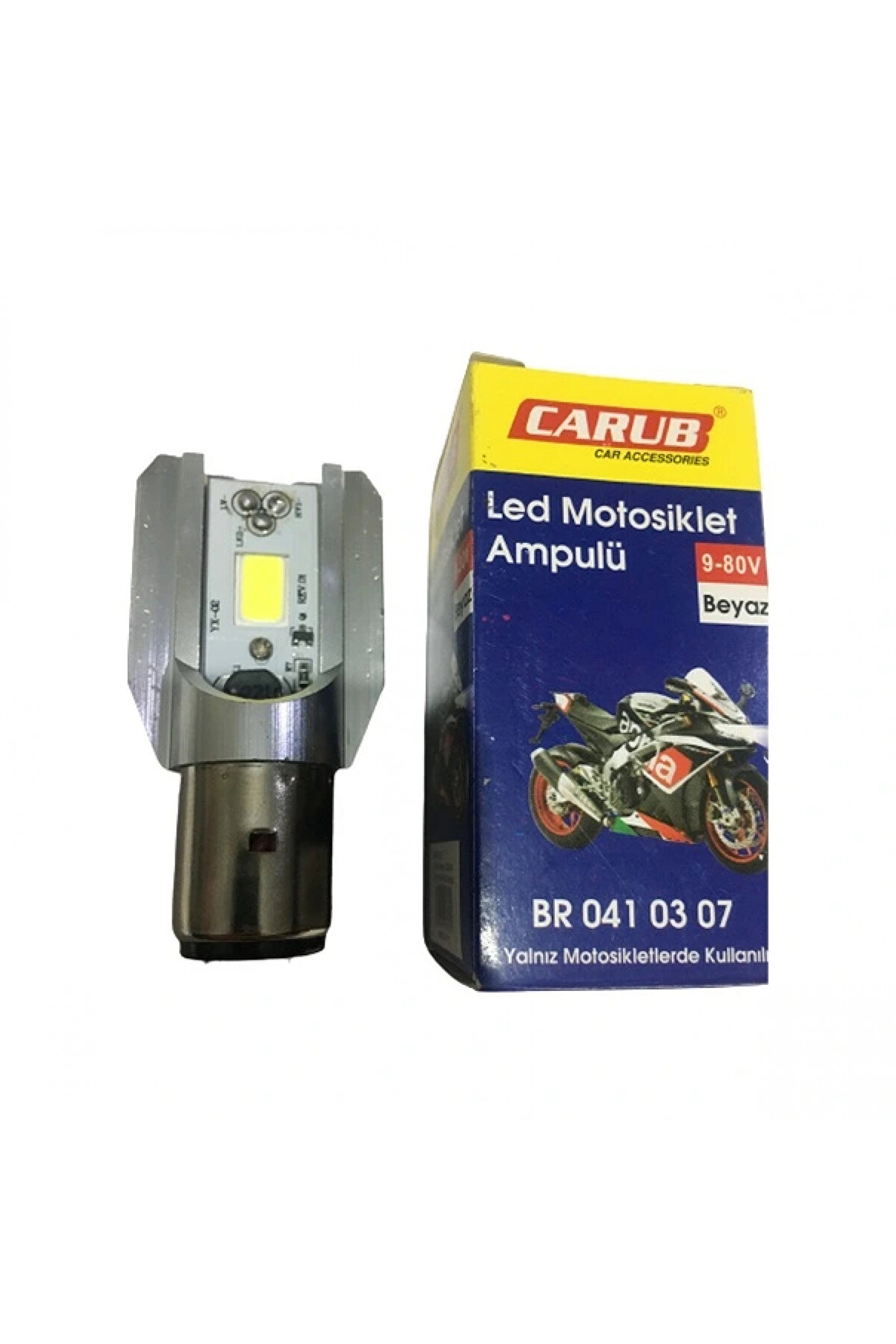 Alkan Mb Motosi̇klet Ba20D Dc 12-60 V 12 W 6500K Cob Led Uzun / Kısa Işık Far Ampul Beyaz (Bosch Ti̇pi̇)