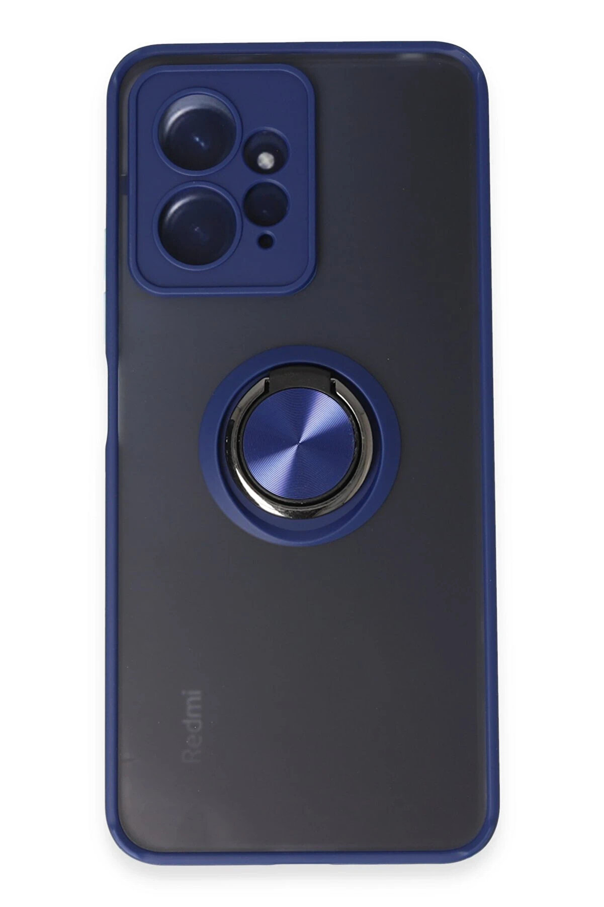 Buti̇k Harmonyaura Xi̇aomi̇ Redmi̇ Note 12 4G Kılıf Montreal Y&uuml;z&uuml;kl&uuml; Si̇li̇kon Kapak - Laci̇vert