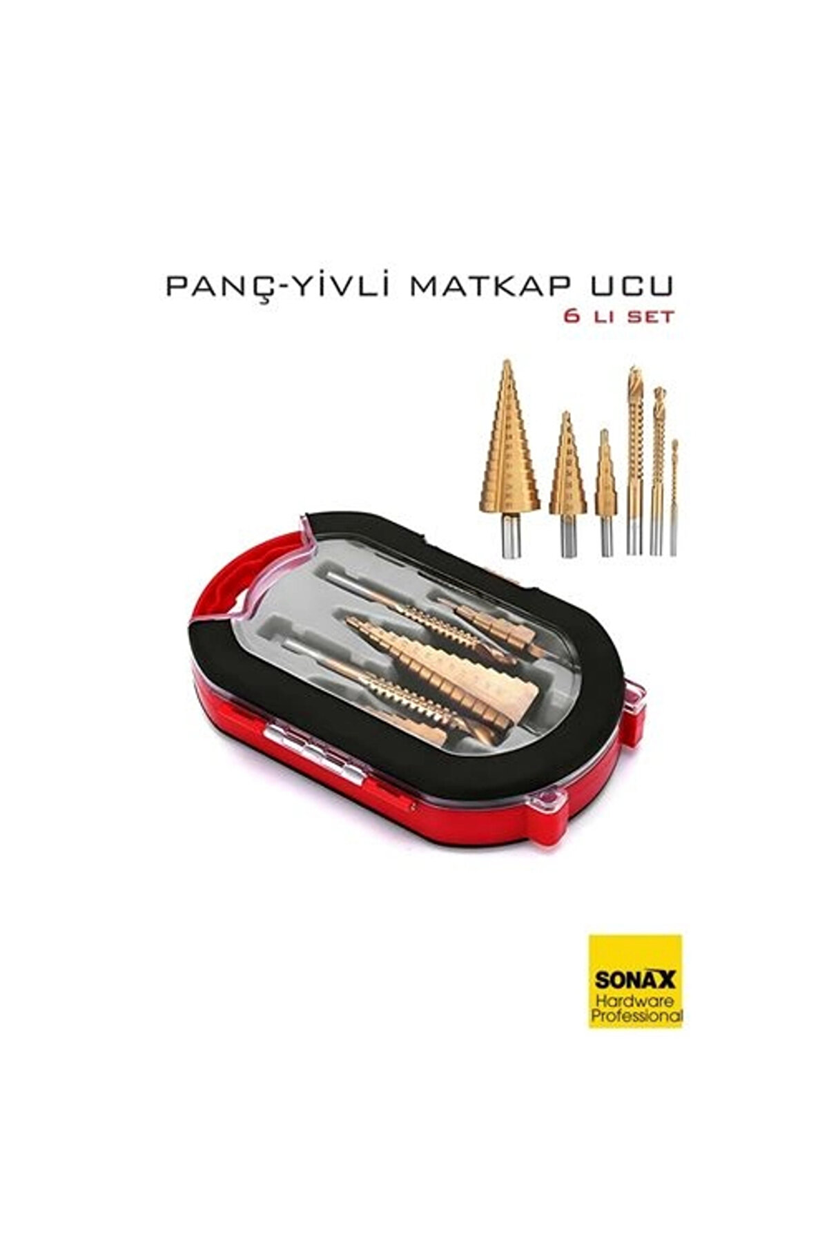 Buti̇k 6 Lı Ti̇tanyum Kaplama Kademeli̇ Pan&ccedil; Matkap Ucu Seti̇ &ndash; Metal Ahşap Ve Plasti̇k İ&ccedil;i̇n