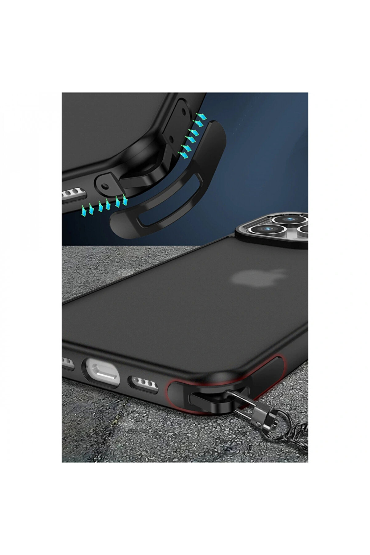 Buti̇k İphone 12 Pro Max Kılıf Elegant Kapak - Yeşi̇l