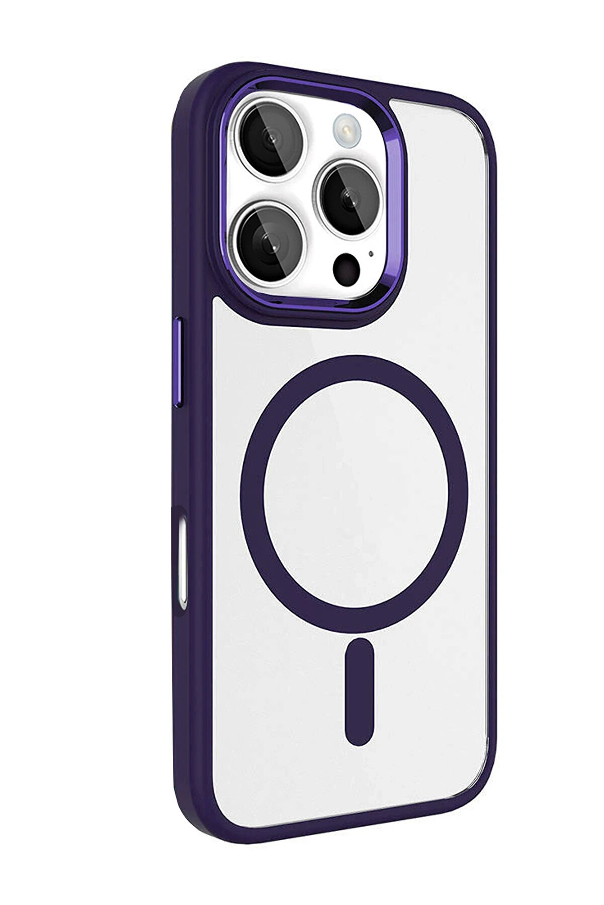 Buti̇k Harmonyaura Apple İphone 16 Pro Max Terea Magsafe Kapak - Deri̇n Mor