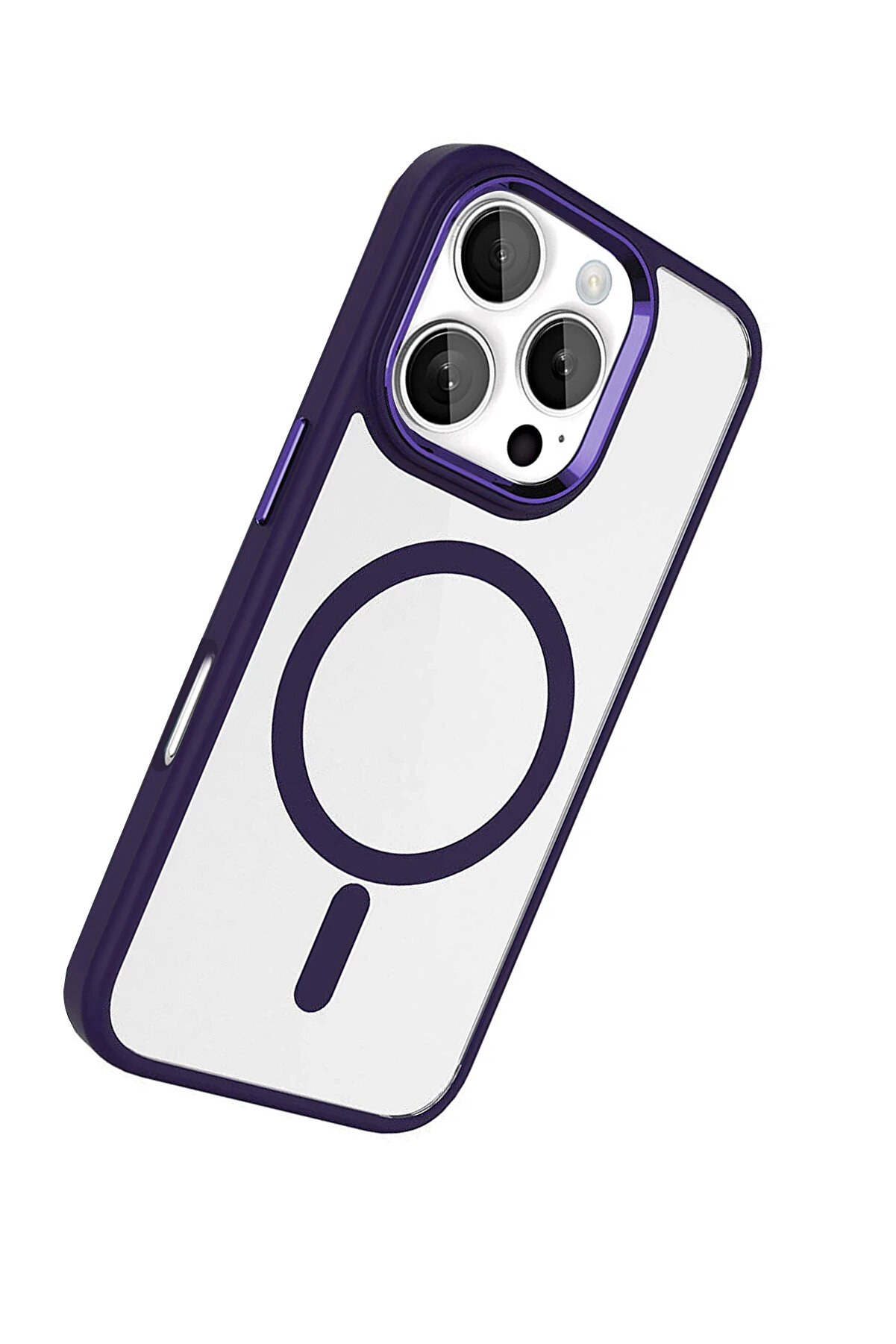 Buti̇k Harmonyaura Apple İphone 16 Pro Max Terea Magsafe Kapak - Deri̇n Mor