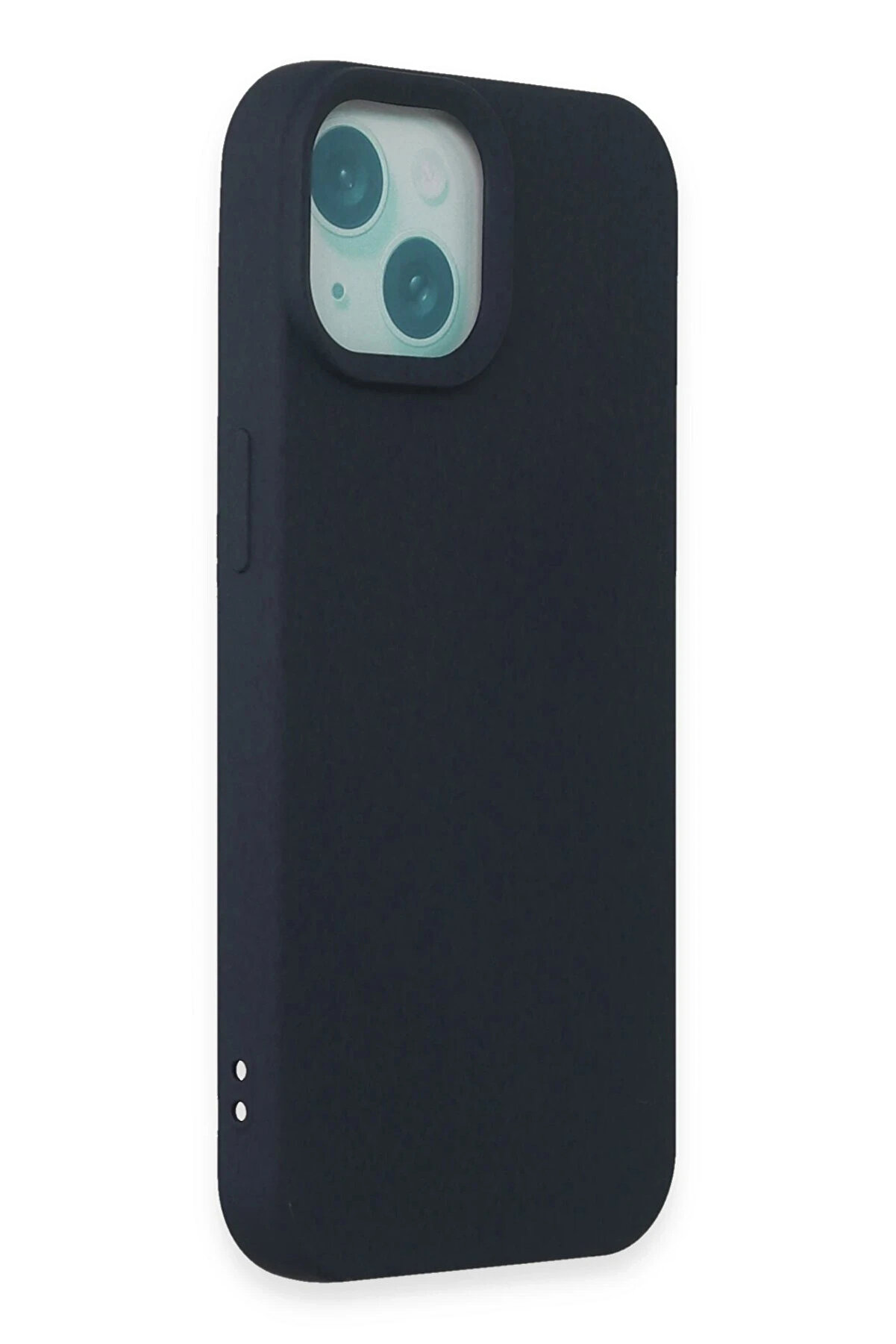 Buti̇k Harmonyaura İphone 15 Plus Kılıf Nano İ&ccedil;i̇ Kadi̇fe Si̇li̇kon - Laci̇vert