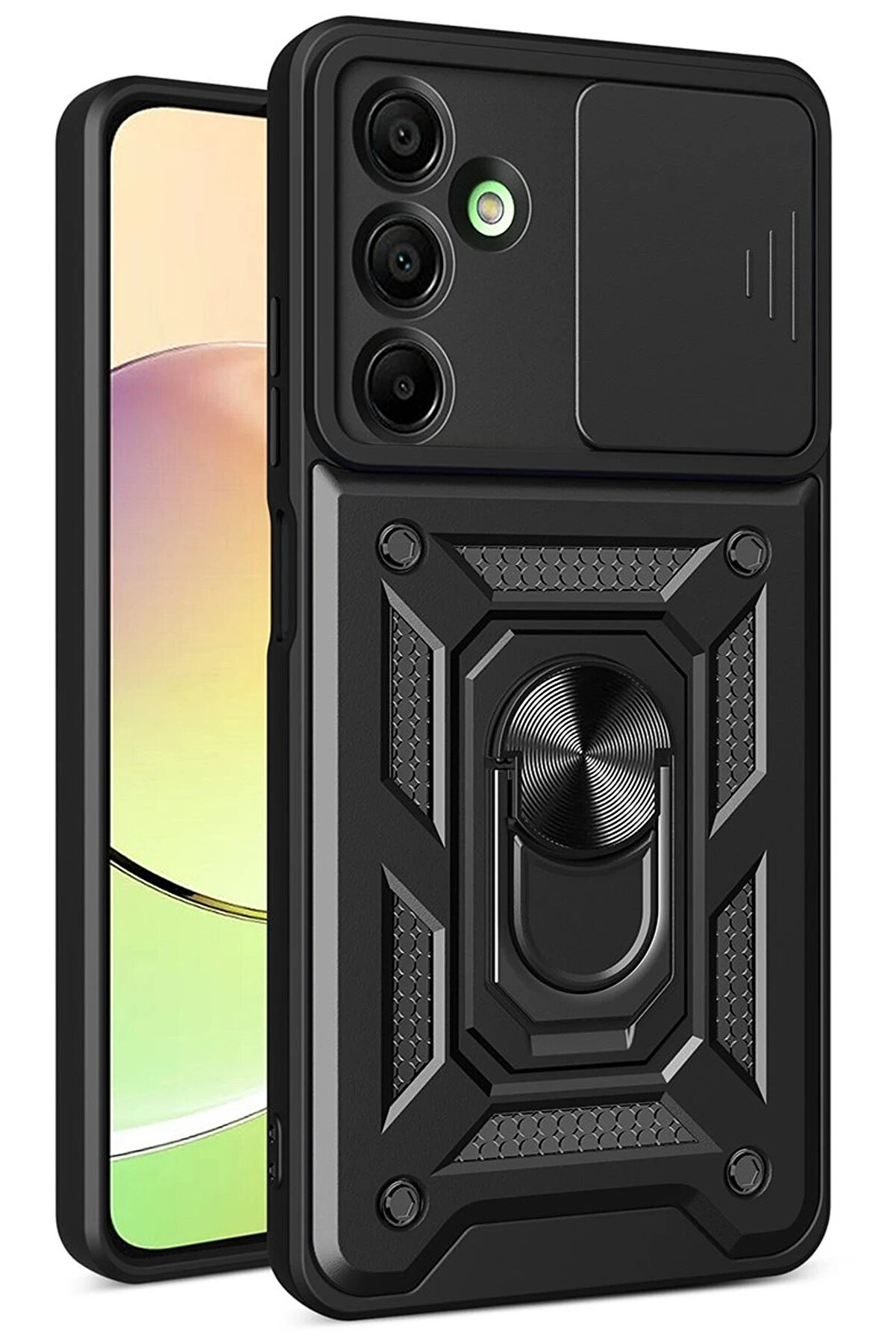 Buti̇k Harmonyaura Samsung Galaxy A56 Kılıf Pars Lens Y&uuml;z&uuml;kl&uuml; Si̇li̇kon - Si̇yah