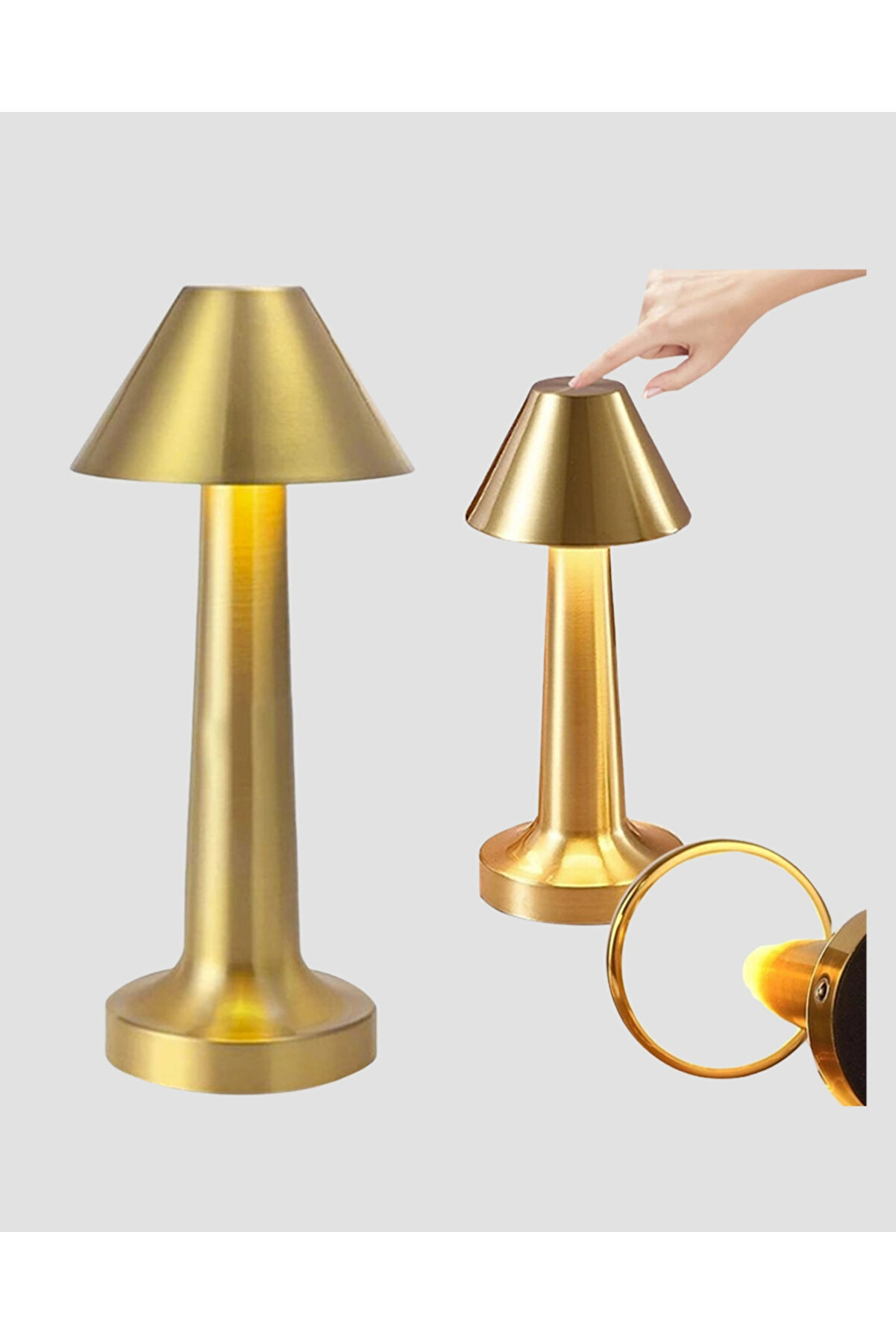 Buti̇k Led Masa Lambası 3 Renk Ayarlı Şarjlı Kablosuz Modern Tasarım