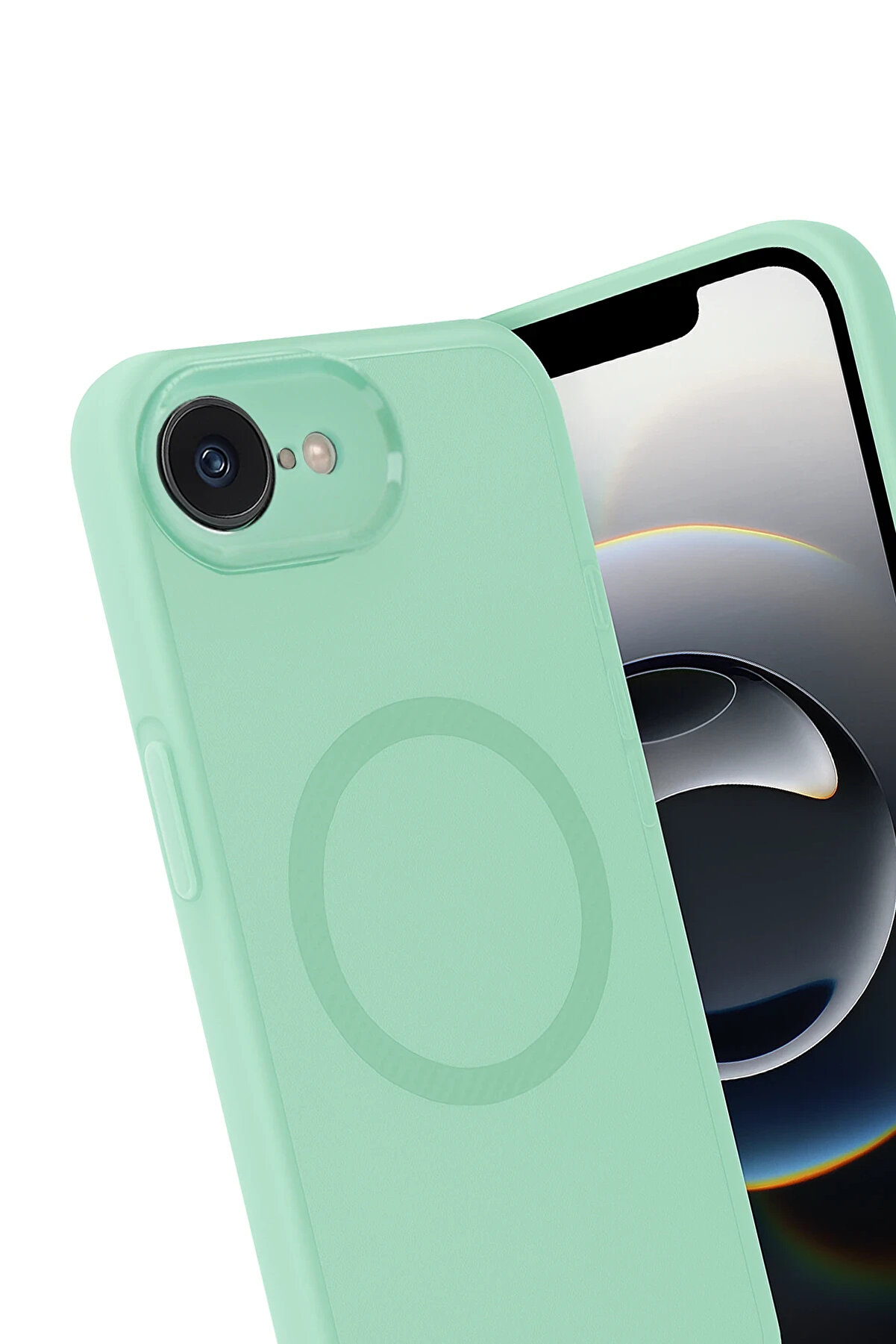 Ceptetoptan Harmonyaura İphone 16E Kılıf Maya Karbon Kapak - Koyu Yeşi̇l