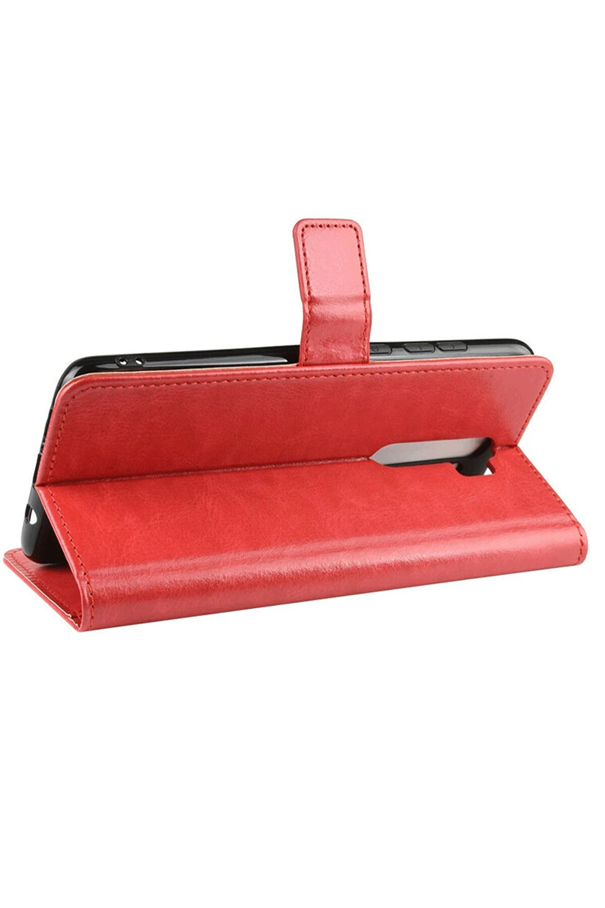 Harmonyaura Xi̇aomi̇ Redmi̇ Note 8 Pro Kılıf Trend S Plus Kapaklı Kılıf - Kırmızı