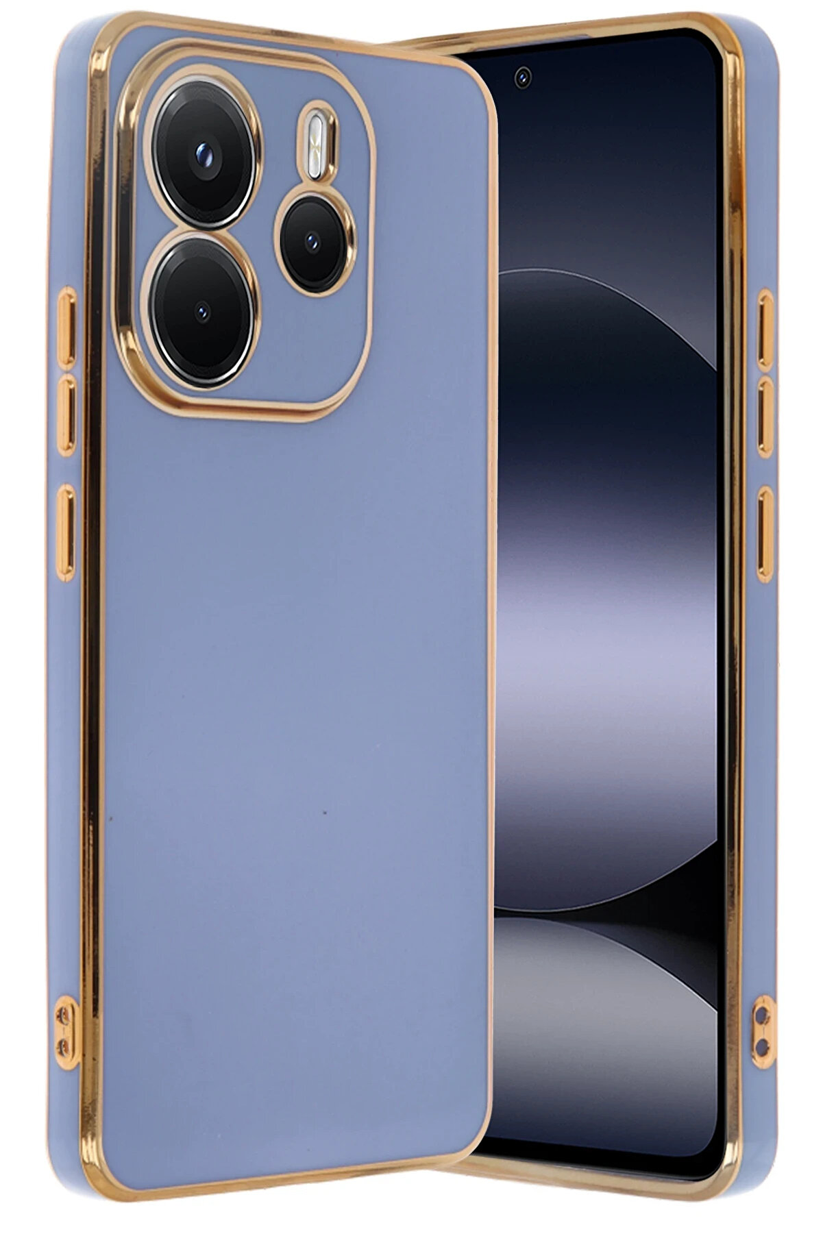 Buti̇k Harmonyaura Xi̇aomi̇ Redmi̇ Note 14 4G Kılıf Volet Si̇li̇kon - Mavi̇