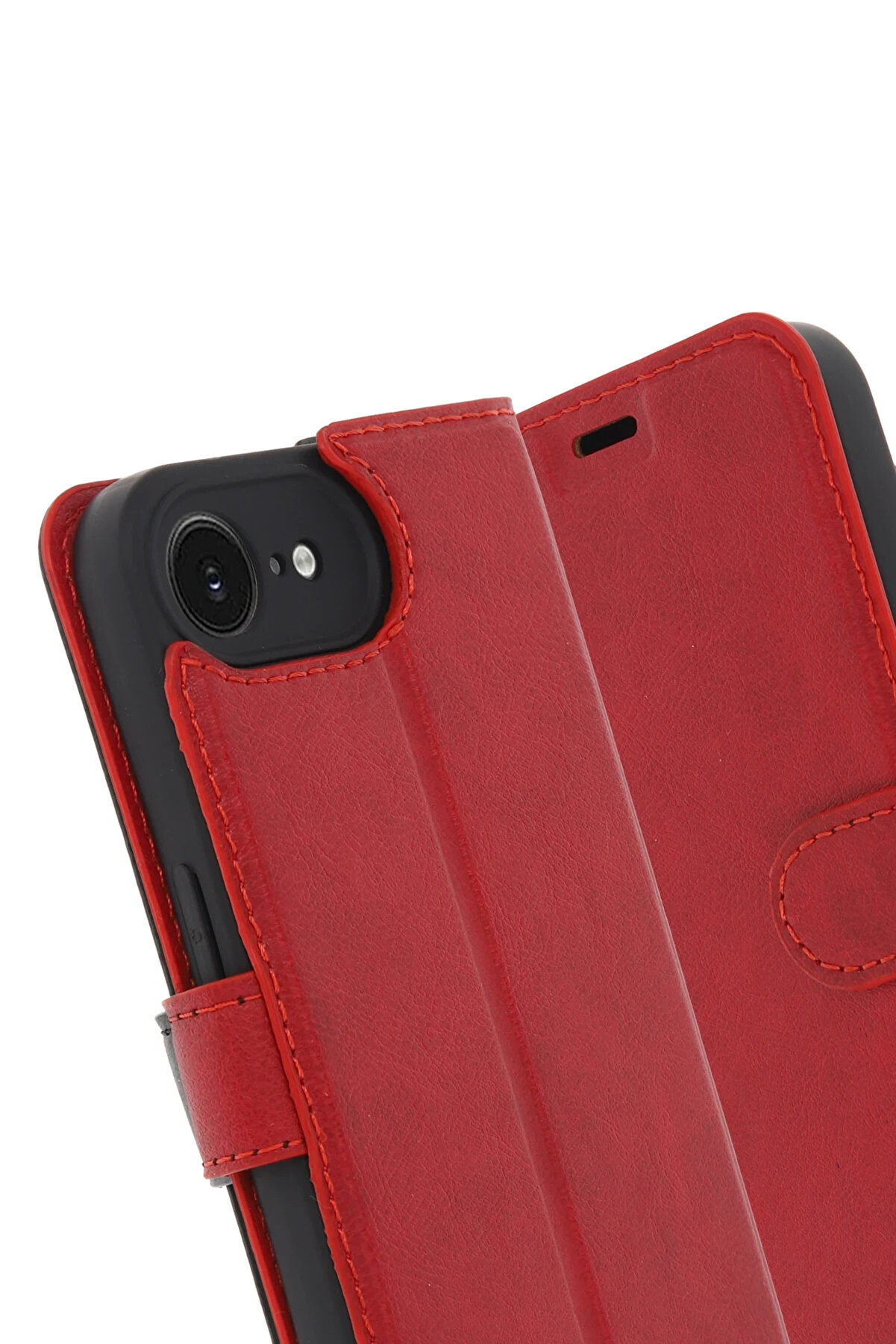 Buti̇k Harmonyaura İphone 16E Kılıf Trend S Plus Kapaklı Kılıf - Kırmızı