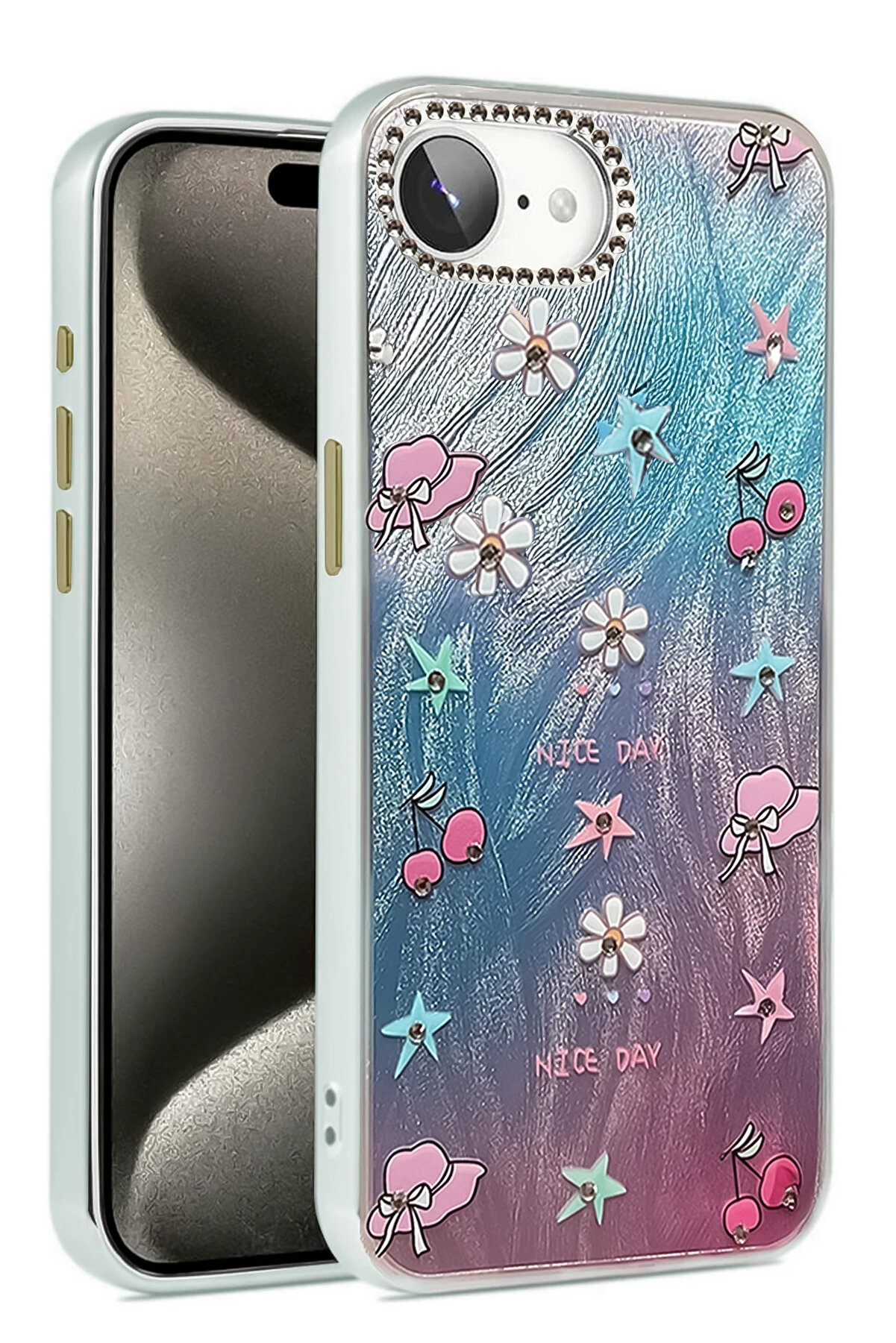 Buti̇k Harmonyaura İphone 16E Kılıf Blade Aynalı Desenli̇ Kapak - Desen 4