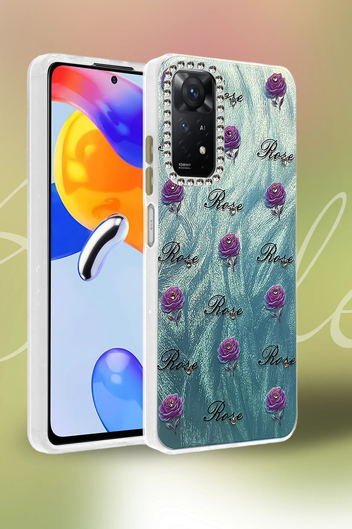 Buti̇k Harmonyaura Xi̇aomi̇ Redmi̇ Note 12 Pro 4G Kılıf Blade Aynalı Desenli̇ Kapak - Desen 4