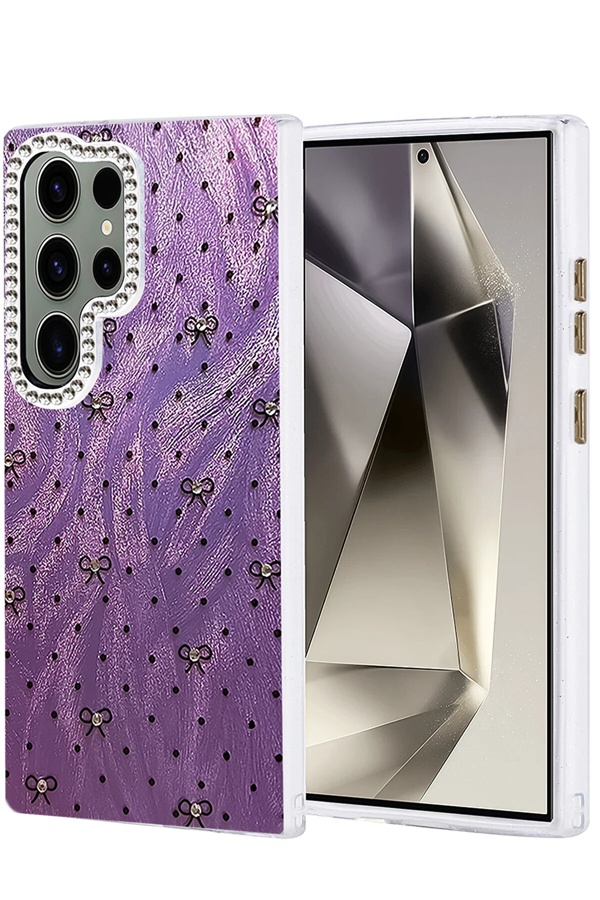 Buti̇k Harmonyaura Samsung Galaxy S23 Ultra Kılıf Blade Aynalı Desenli̇ Kapak - Desen 2