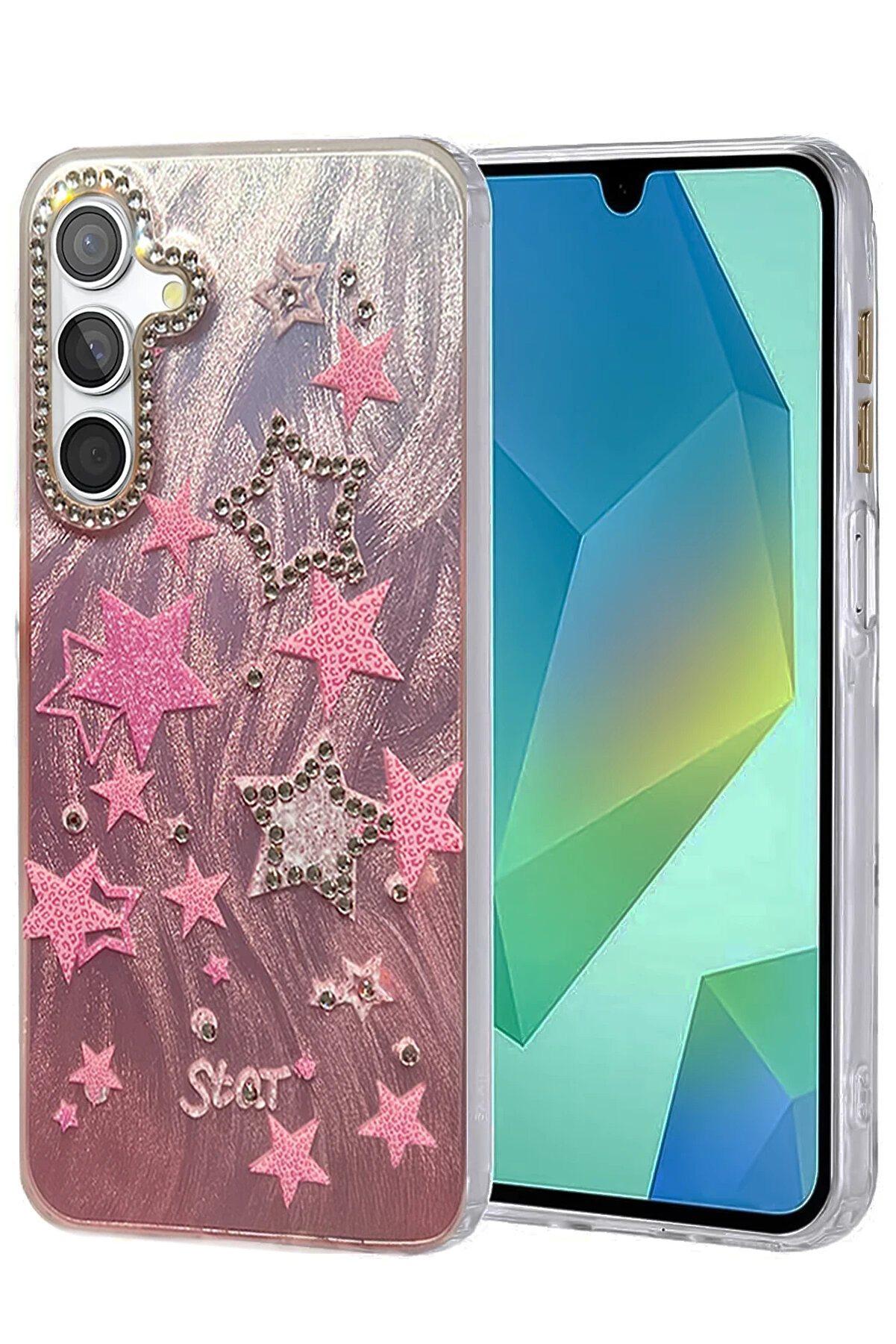 Buti̇k Harmonyaura Samsung Galaxy S24 Fe Kılıf Blade Aynalı Desenli̇ Kapak - Desen 7