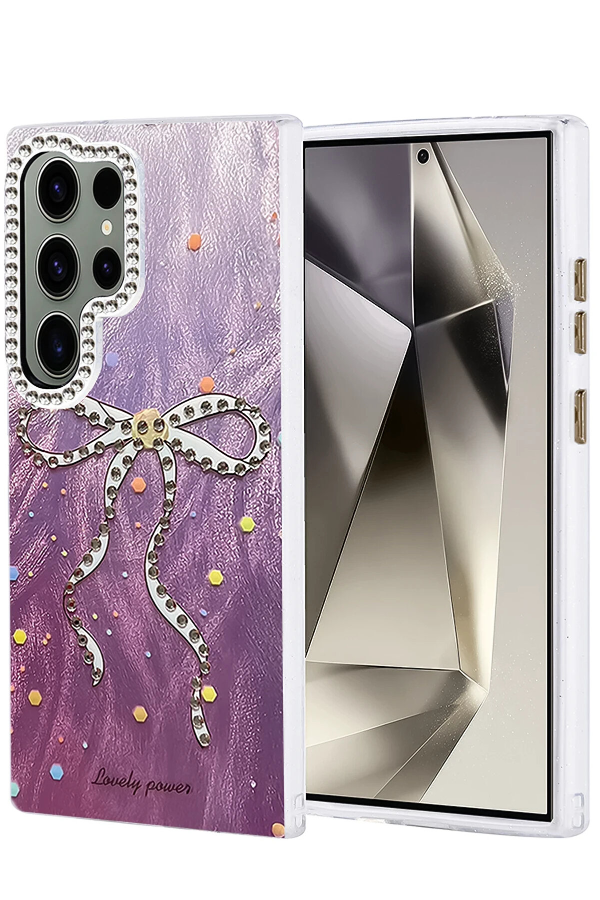 Buti̇k Harmonyaura Samsung Galaxy S24 Ultra Kılıf Blade Aynalı Desenli̇ Kapak - Desen 1