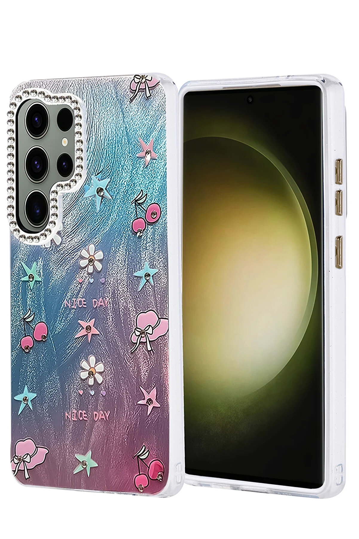 Buti̇k Harmonyaura Samsung Galaxy S25 Ultra Kılıf Blade Aynalı Desenli̇ Kapak - Desen 4