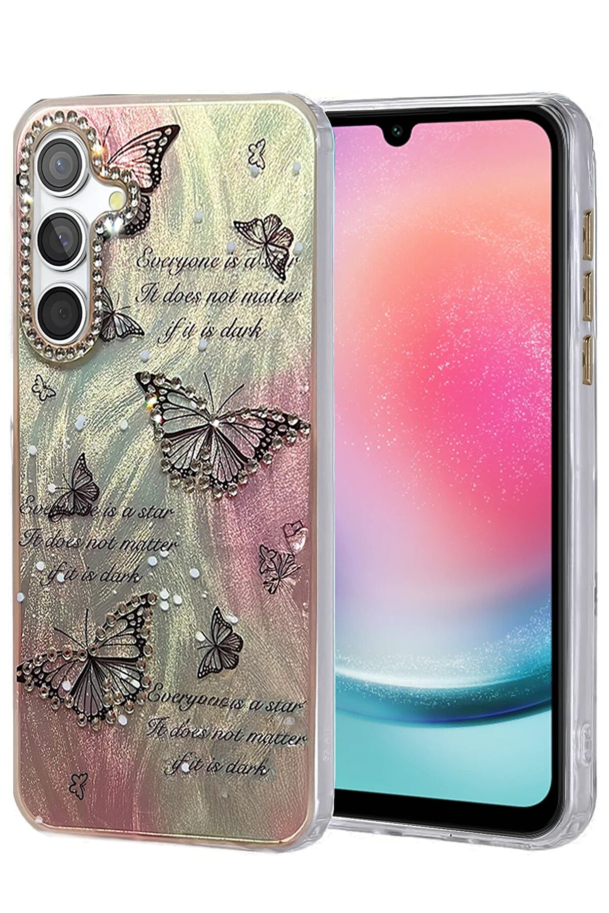 Harmonyaura Samsung Galaxy A24 4G Kılıf Blade Aynalı Desenli̇ Kapak - Desen 6