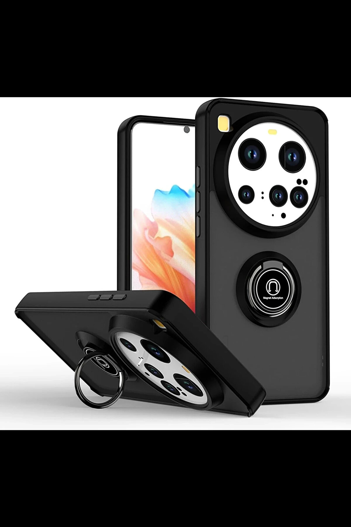 Buti̇k Harmonyaura Xi̇aomi̇ Mi̇ 15 Ultra Kılıf Montreal Y&uuml;z&uuml;kl&uuml; Si̇li̇kon Kapak - Si̇yah