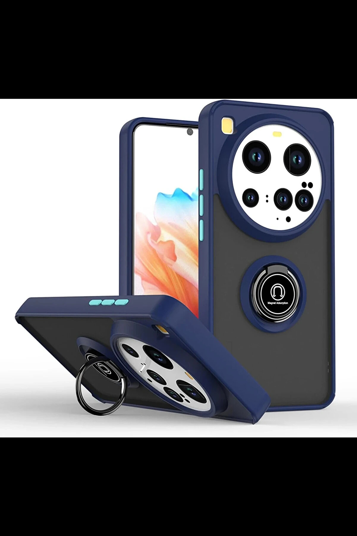 Buti̇k Harmonyaura Xi̇aomi̇ Mi̇ 15 Ultra Kılıf Montreal Y&uuml;z&uuml;kl&uuml; Si̇li̇kon Kapak - Laci̇vert