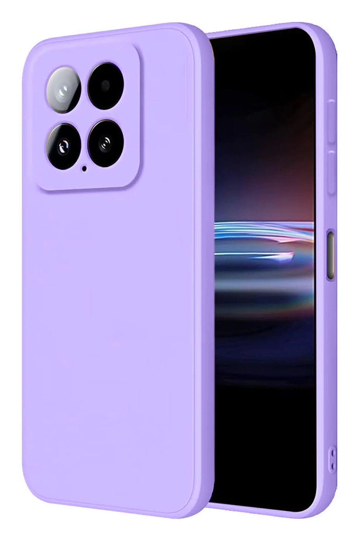 Buti̇k Harmonyaura Xi̇aomi̇ Mi̇ 14T Pro Kılıf Nano İ&ccedil;i̇ Kadi̇fe Si̇li̇kon - Li̇la