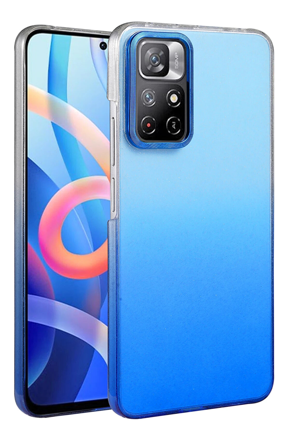 Buti̇k Harmonyaura Xi̇aomi̇ Redmi̇ Note 11 Pro Glossy Kapak - Mavi̇