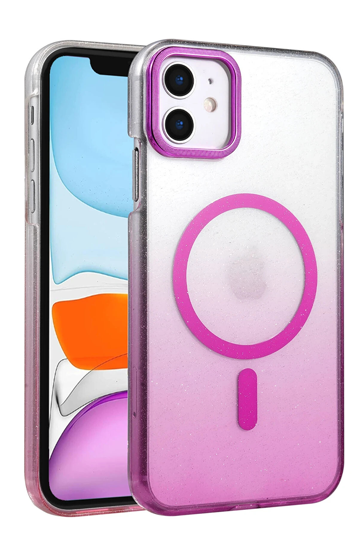 Buti̇k Harmonyaura Apple İphone 12 Glossy Magsafe Kapak - Mor