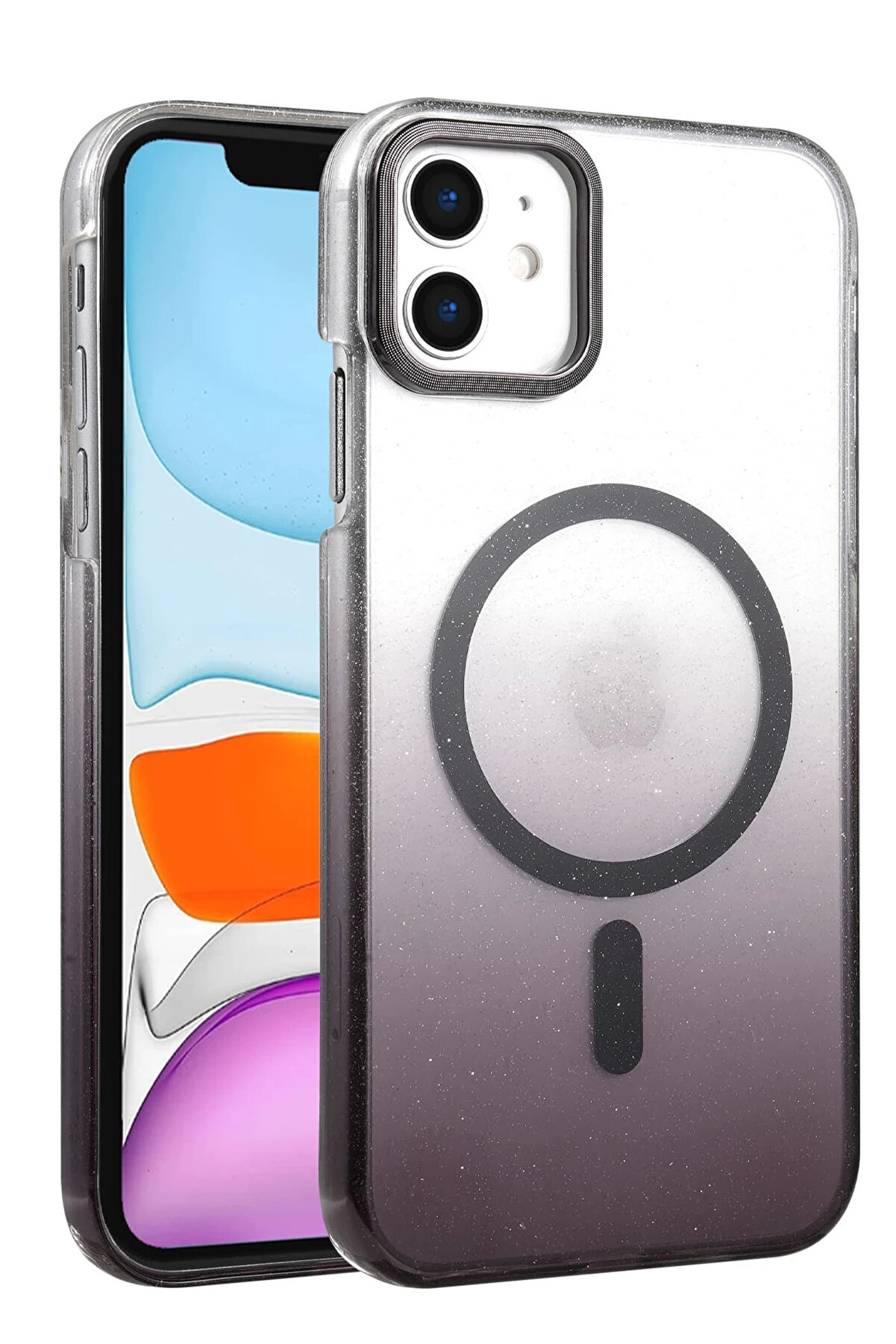 Buti̇k Harmonyaura Apple İphone 11 Glossy Magsafe Kapak - Si̇yah
