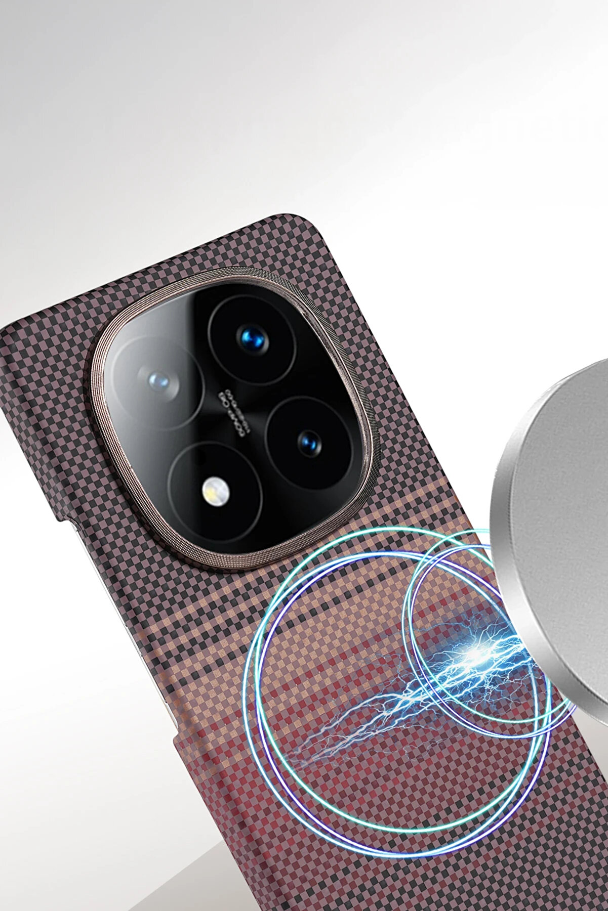 Buti̇k Harmonyaura Xi̇aomi̇ Redmi̇ Note 14 Pro 5G Vega Magsafe Kapak - Mavi̇