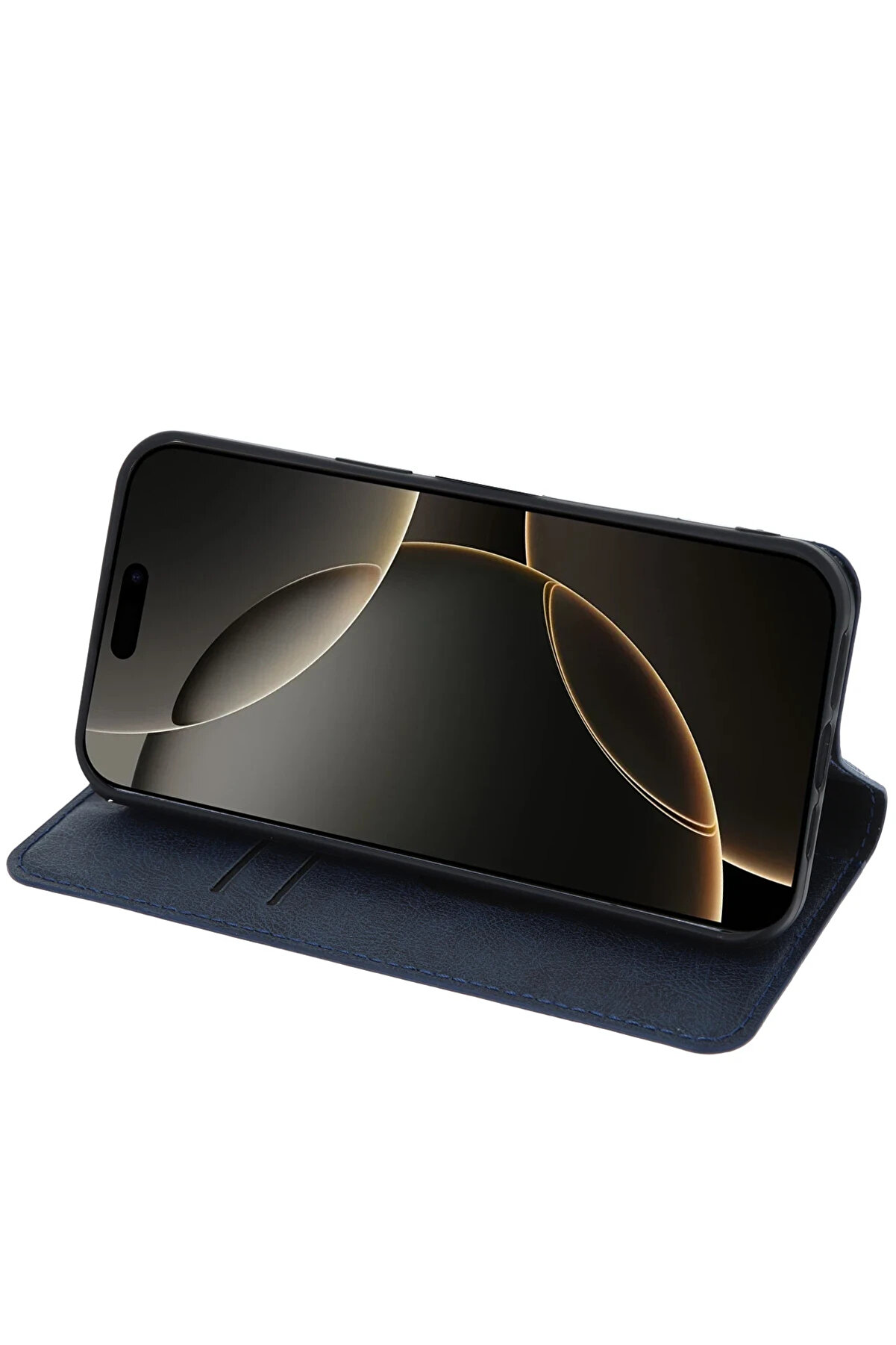 Buti̇k Harmonyaura İphone 15 Pro Max Kılıf Trend S Plus Kapaklı Kılıf - Laci̇vert