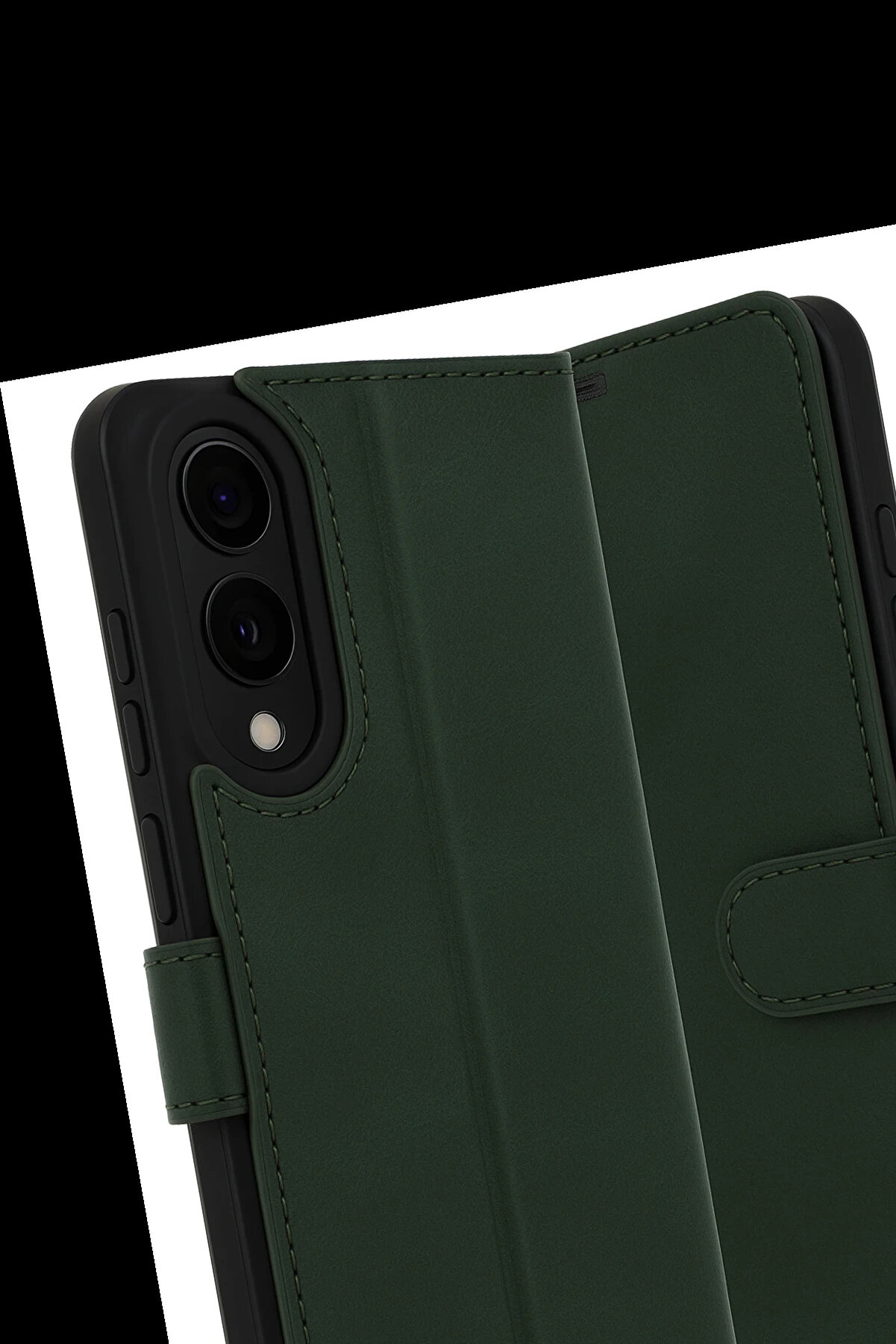 Harmonyaura Samsung Galaxy S25 Edge Trend S Plus Kapaklı Kılıf - Koyu Yeşi̇l