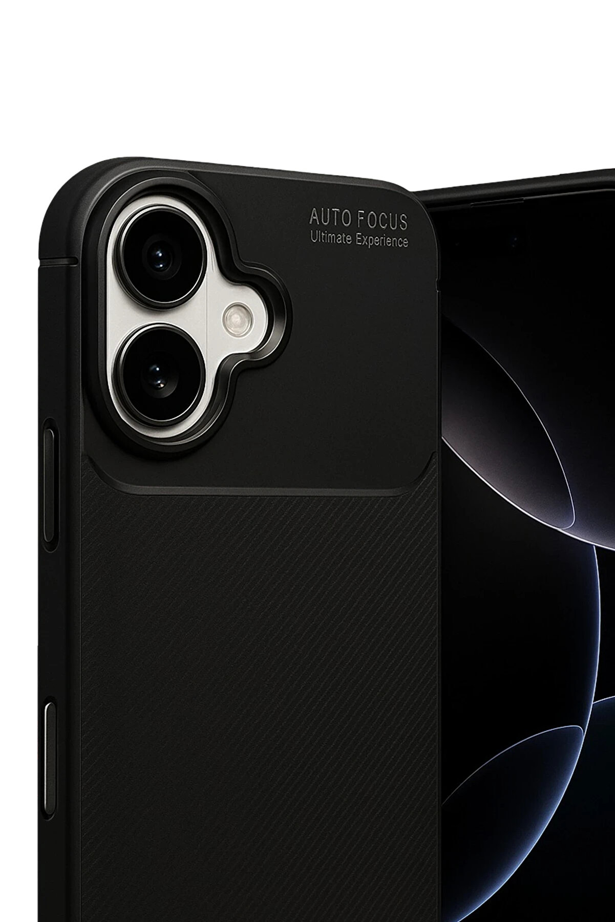 Buti̇k Harmonyaura Apple İphone 17 Auto Focus Karbon Kapak - Si̇yah