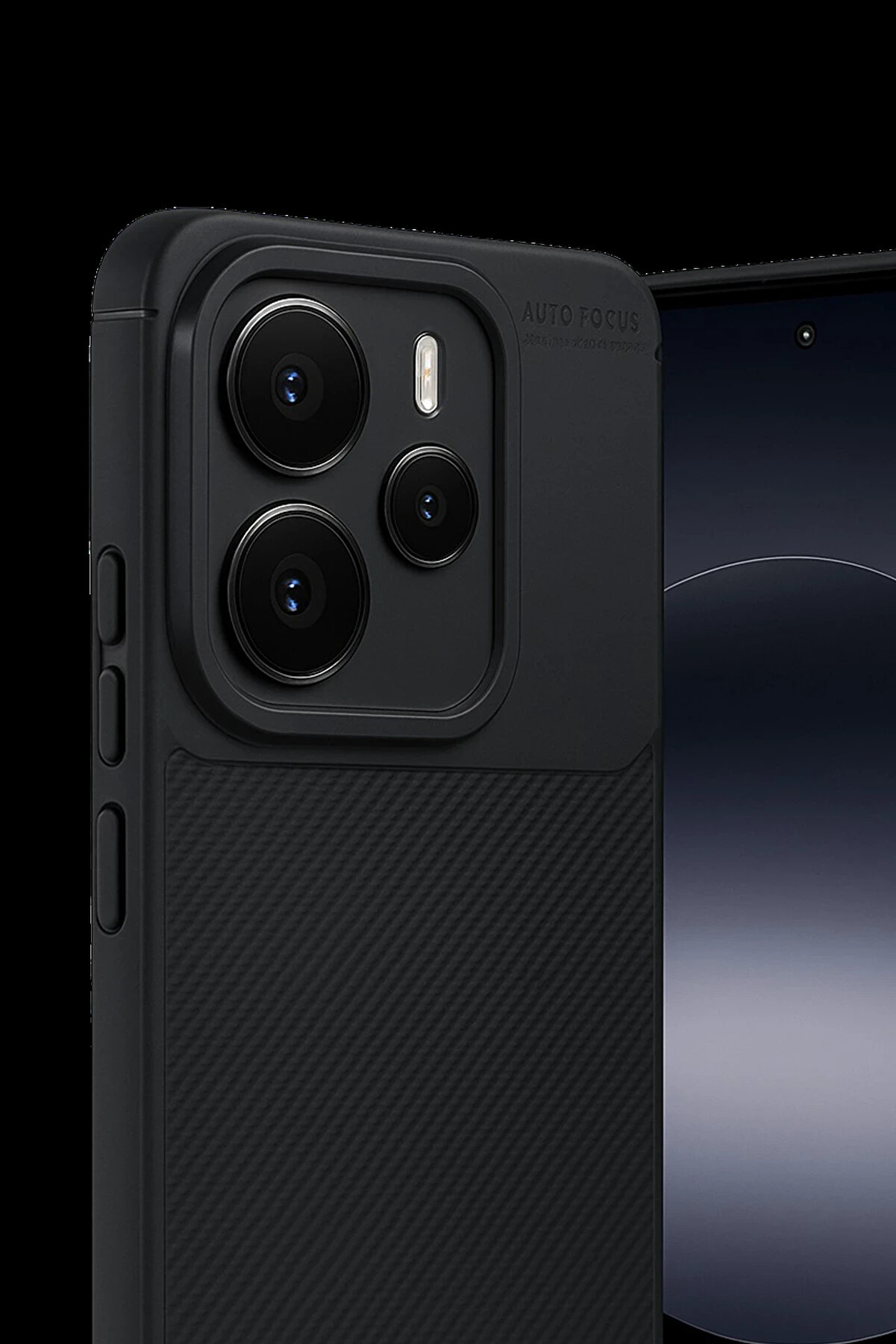 Buti̇k Harmonyaura Xi̇aomi̇ Note 14 5G Auto Focus Karbon Kapak - Si̇yah