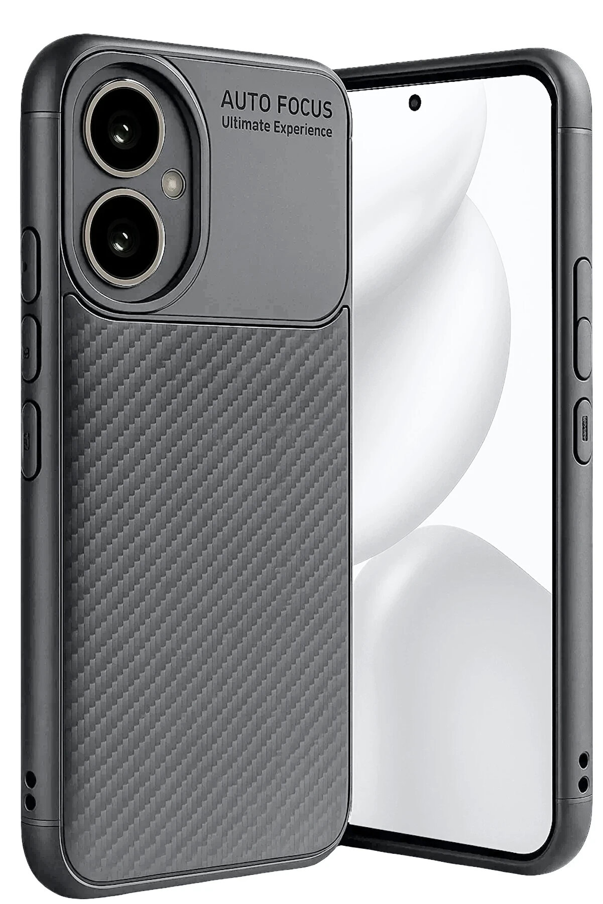 Buti̇k Harmonyaura Honor 400 Kılıf Auto Focus Karbon Kapak - Gri̇