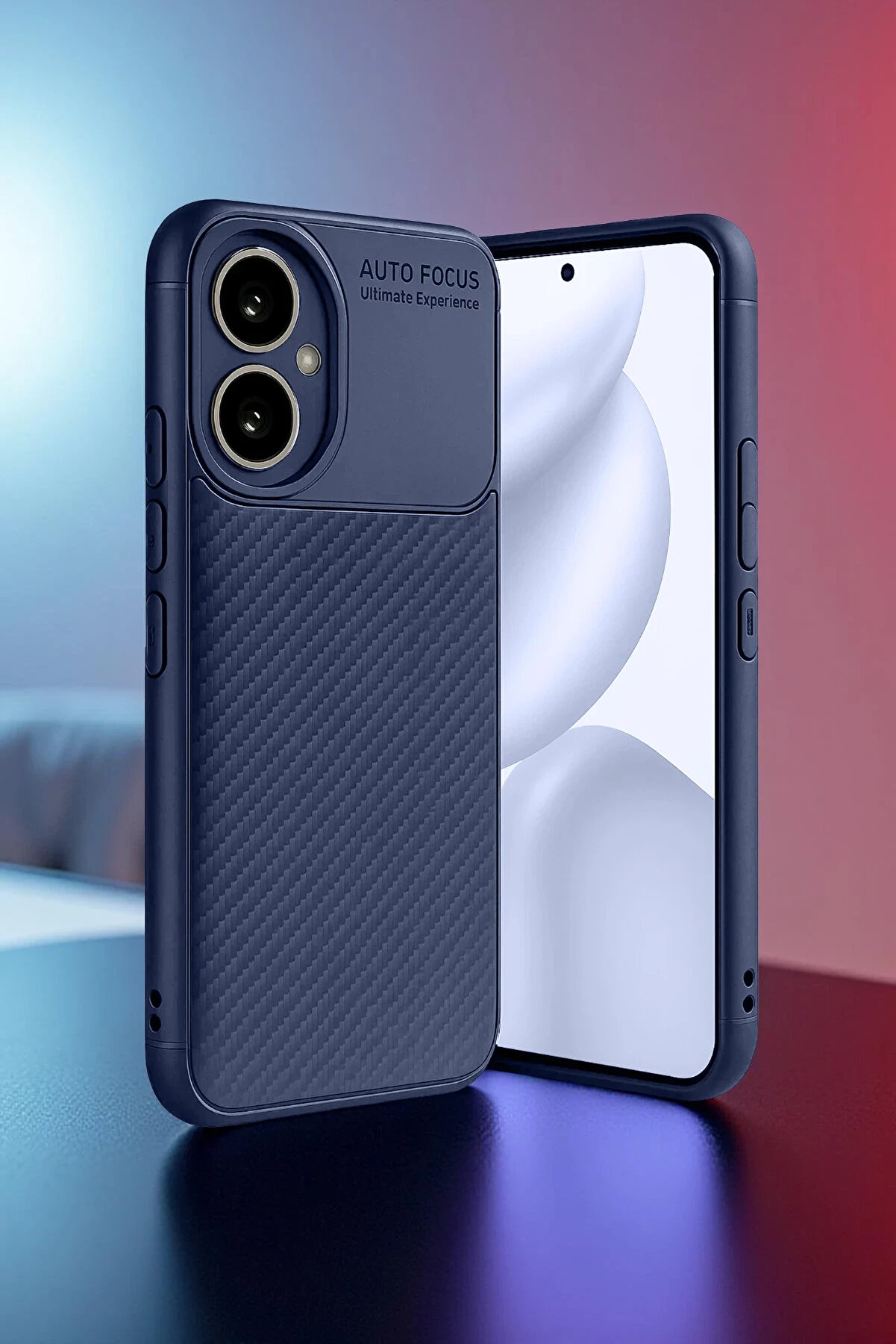 Buti̇k Harmonyaura Honor 400 Kılıf Auto Focus Karbon Kapak - Laci̇vert