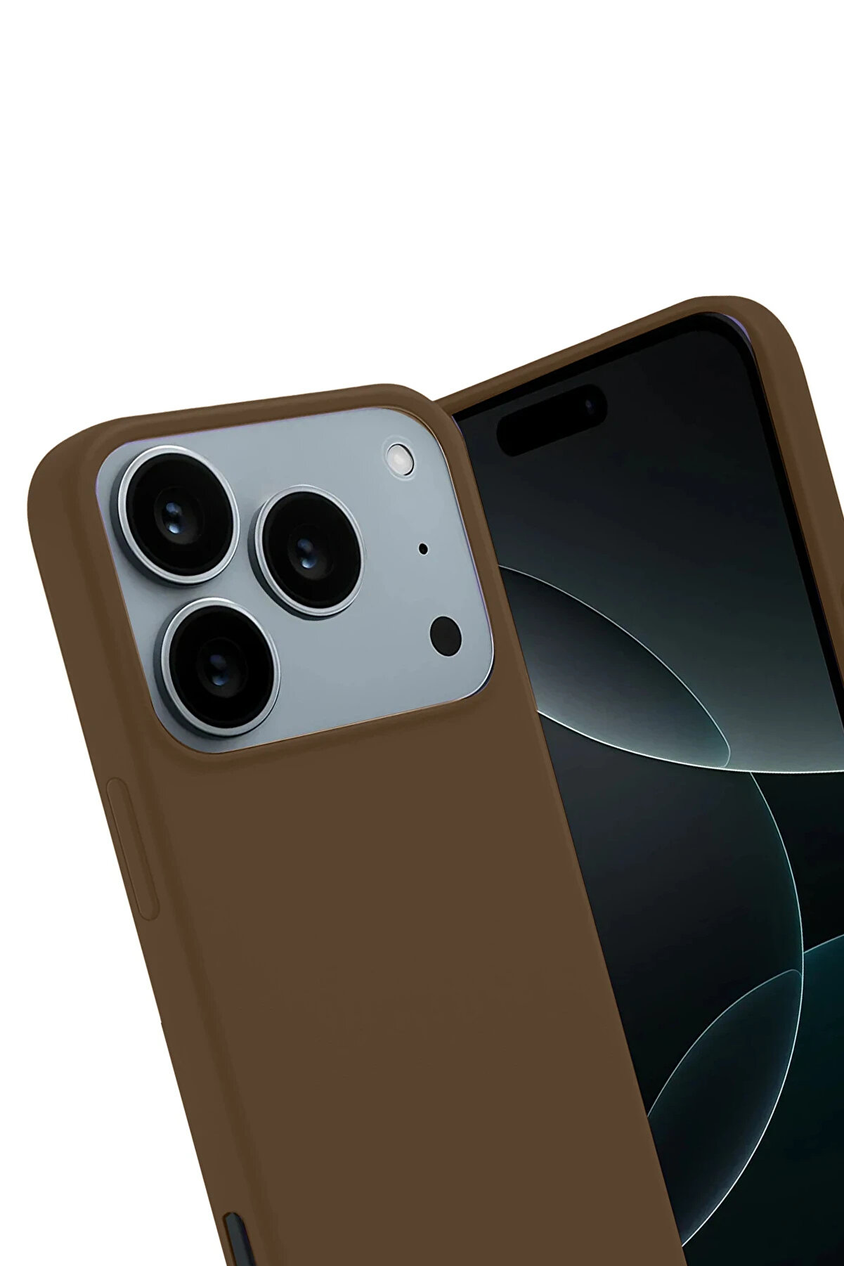 Buti̇k Harmonyaura Apple İphone 17 Pro Fi̇rst Si̇li̇kon - Kahverengi̇