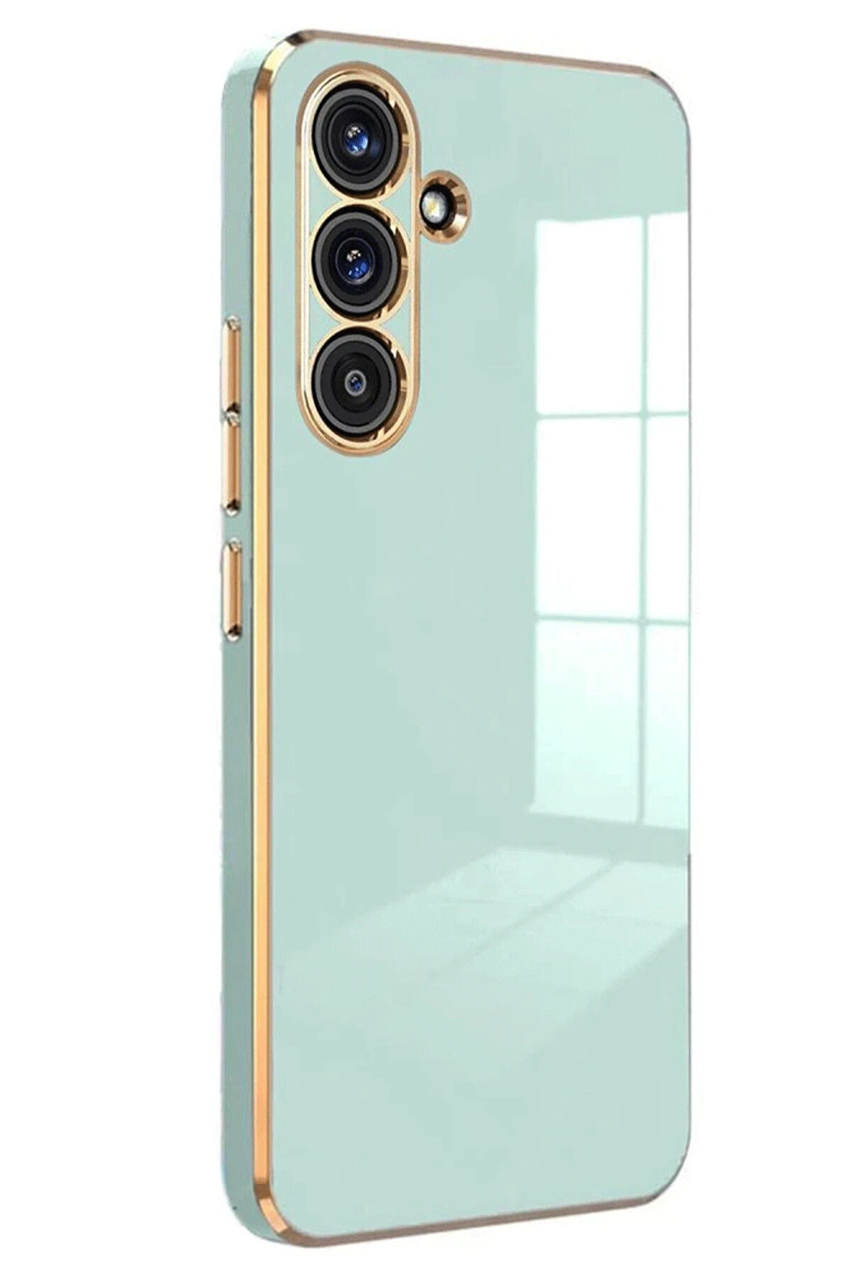 Buti̇k Harmonyaura Samsung Galaxy S25 Fe Volet Si̇li̇kon - A&ccedil;ık Yeşi̇l