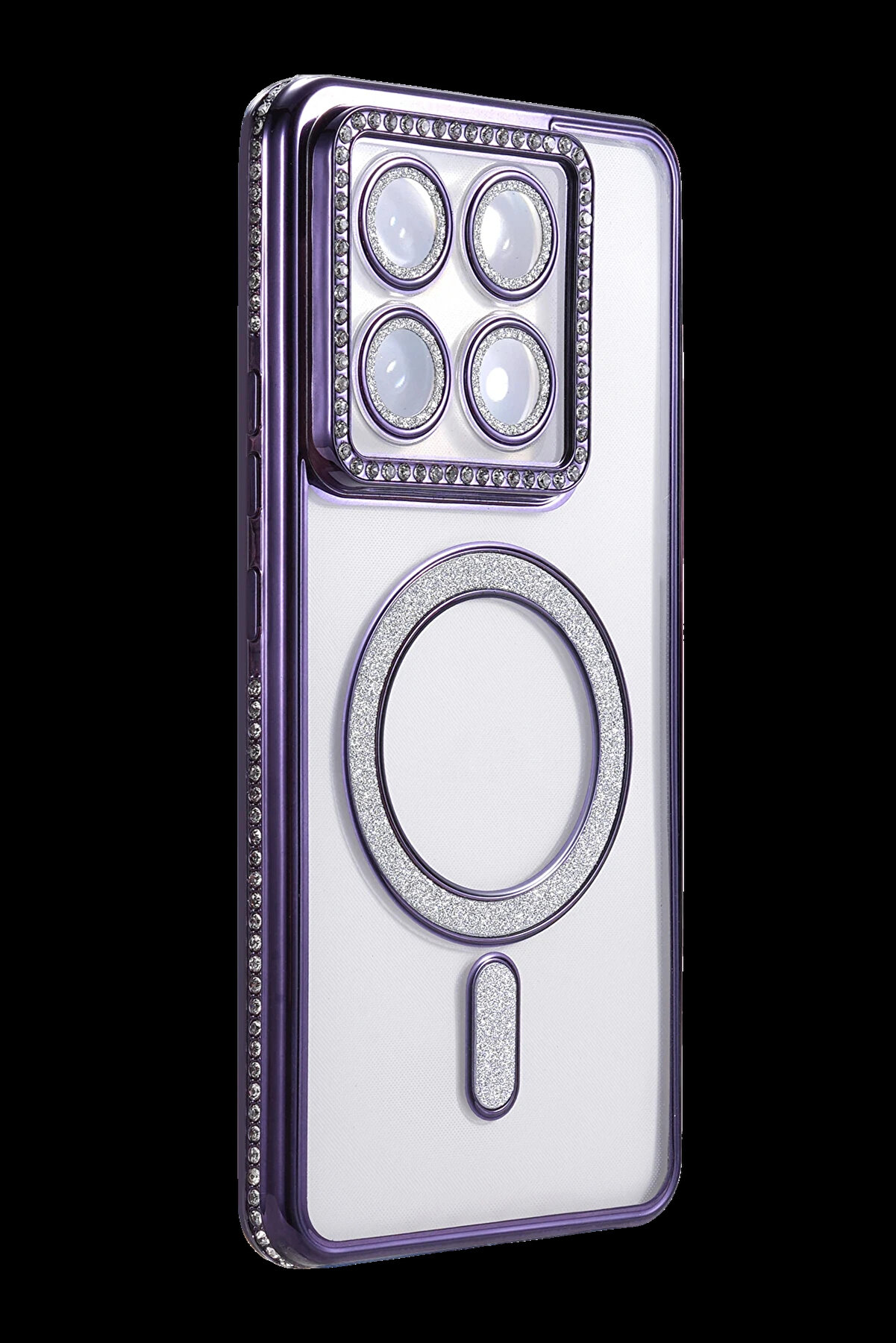 Buti̇k Harmonyaura Xi̇aomi̇ Mi̇ 14T Pro Joke Si̇mli̇ Magneti̇csafe Kılıf - Deri̇n Mor