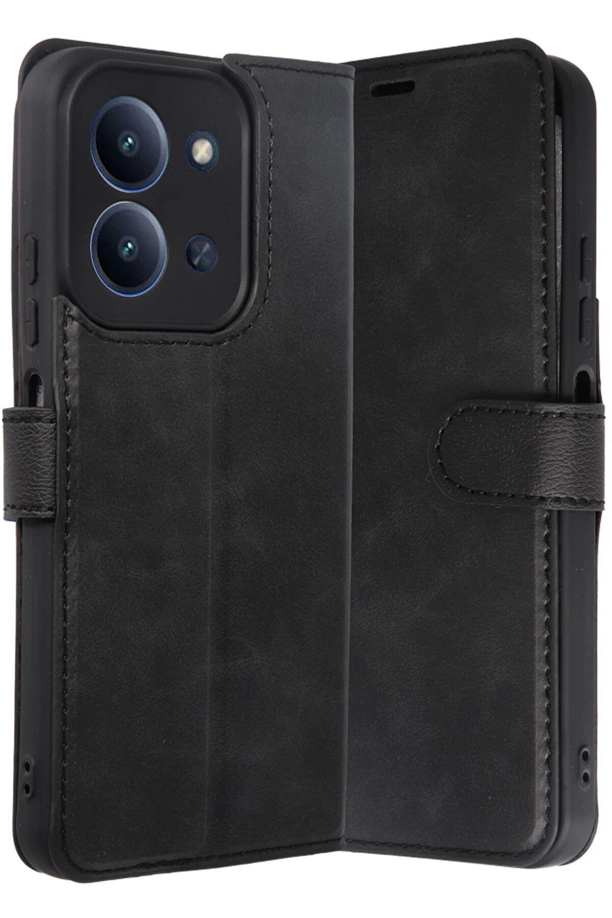 Buti̇k Harmonyaura Xi̇aomi̇ Redmi̇ 15C 4G Trend S Plus Kapaklı Kılıf - Si̇yah