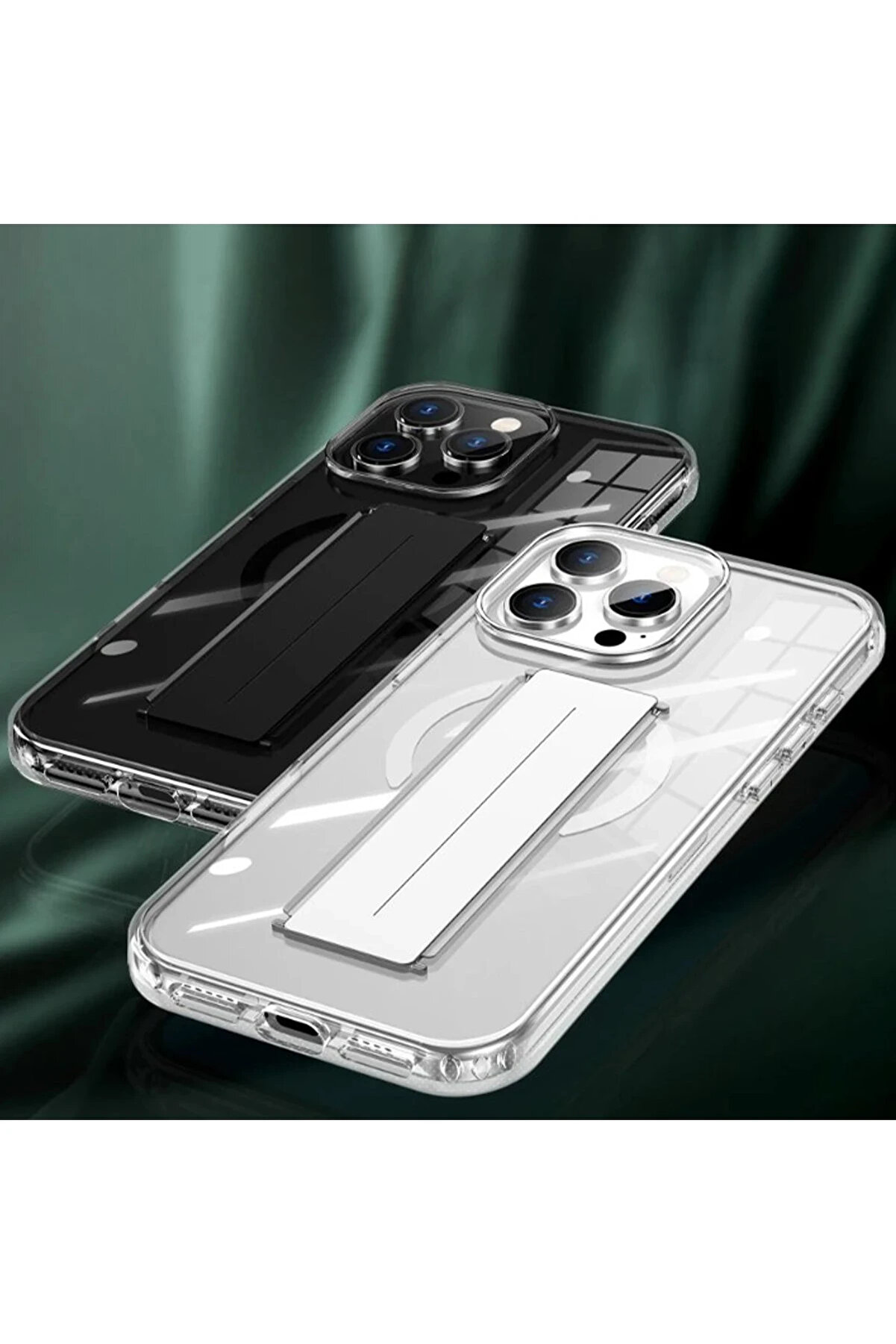 Buti̇k Harmonyaura İphone 15 Pro Max Kılıf Alfa Magsafe Standlı Kapak - Şeffaf