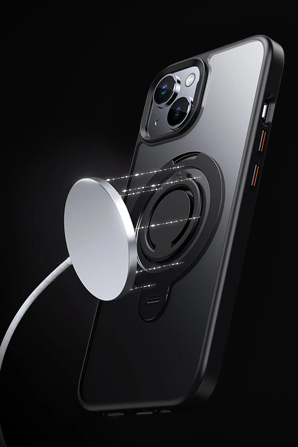 Buti̇k Harmonyaura İphone 12 Avatar 360 D&ouml;nen Magsafe Kapak - Laci̇vert