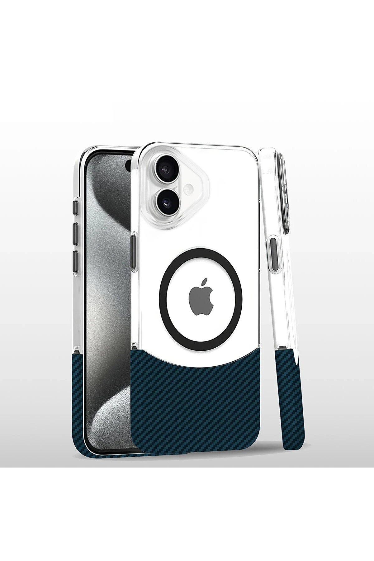 Buti̇k Harmonyaura İphone 16 Carbon Puzzle Magsafe Kapak - Yeşi̇l