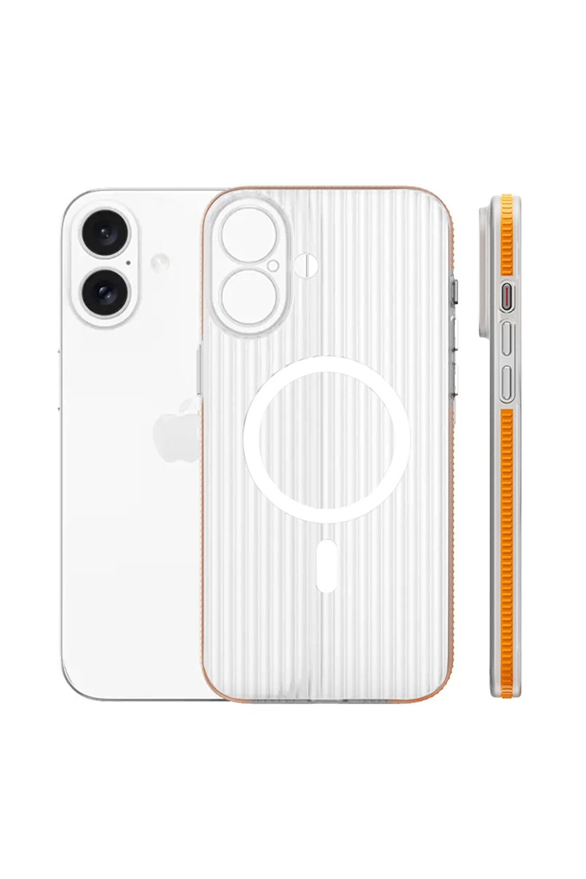 Buti̇k Harmonyaura İphone 16 Li̇ne Magsafe Kapak - Turuncu