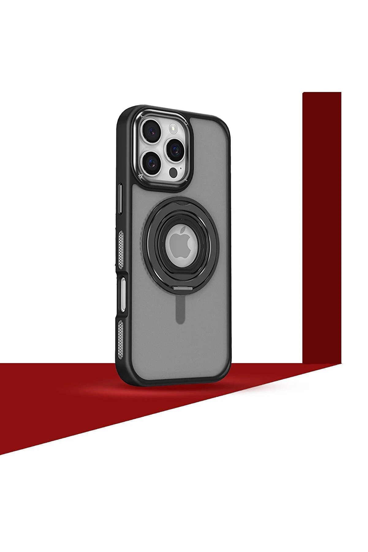 Buti̇k Harmonyaura İphone 16 Banza Magsafe Standlı Kapak - Turuncu