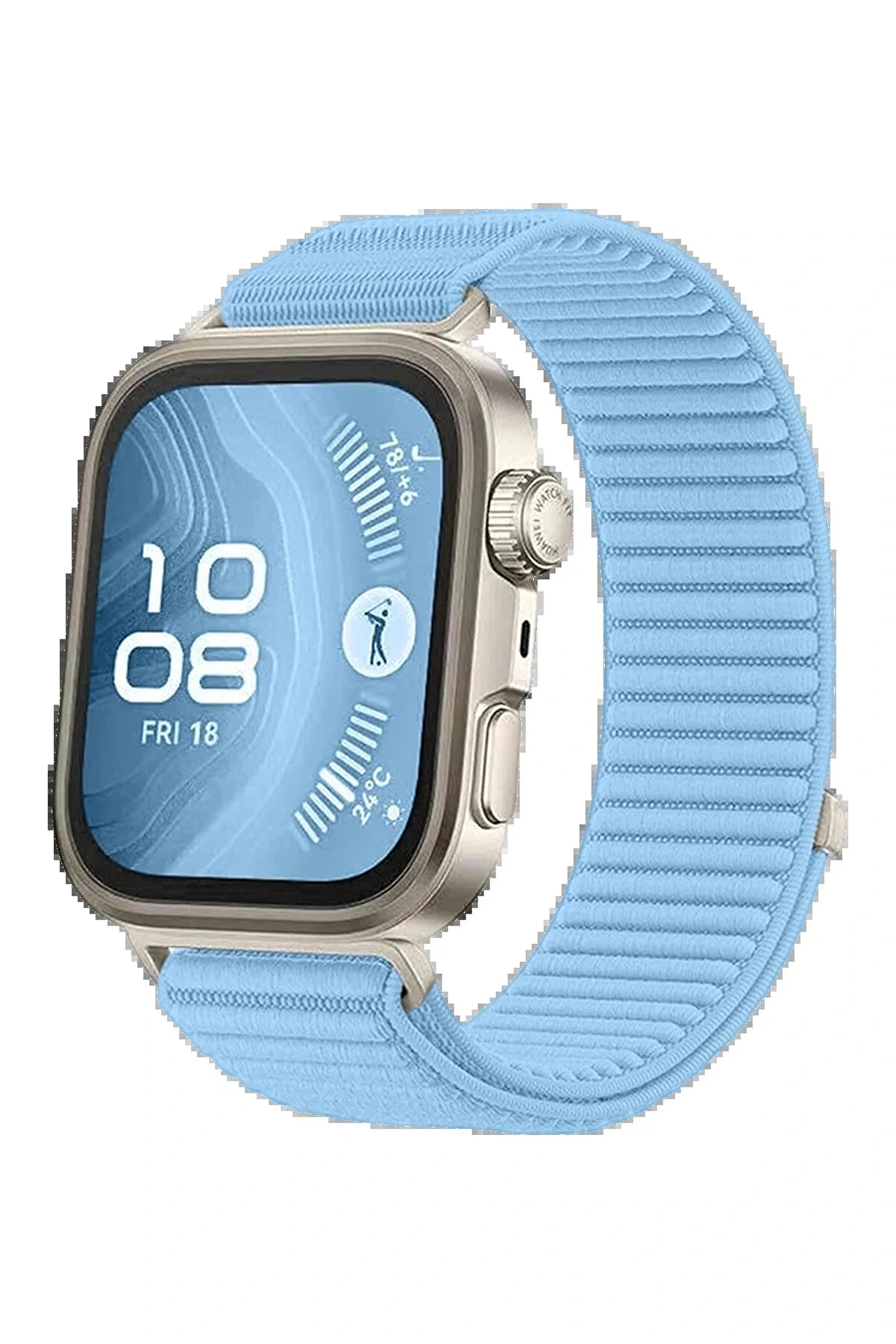 Buti̇k Huawei̇ Fi̇t 4 Brai̇d Kordon - A&ccedil;ık Mavi̇-(5796)