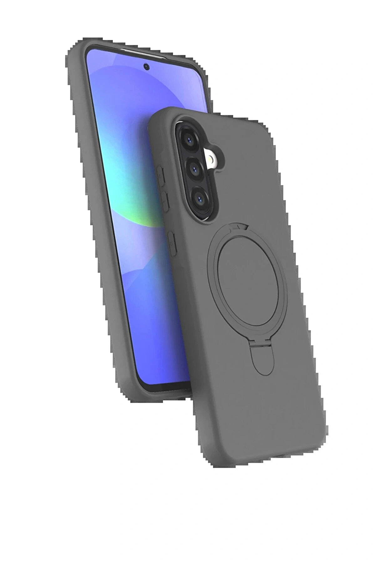 Buti̇k Samsung Galaxy A36 Regal Magsafe Standlı Kapak - Ti̇tan Gri̇-(5796)