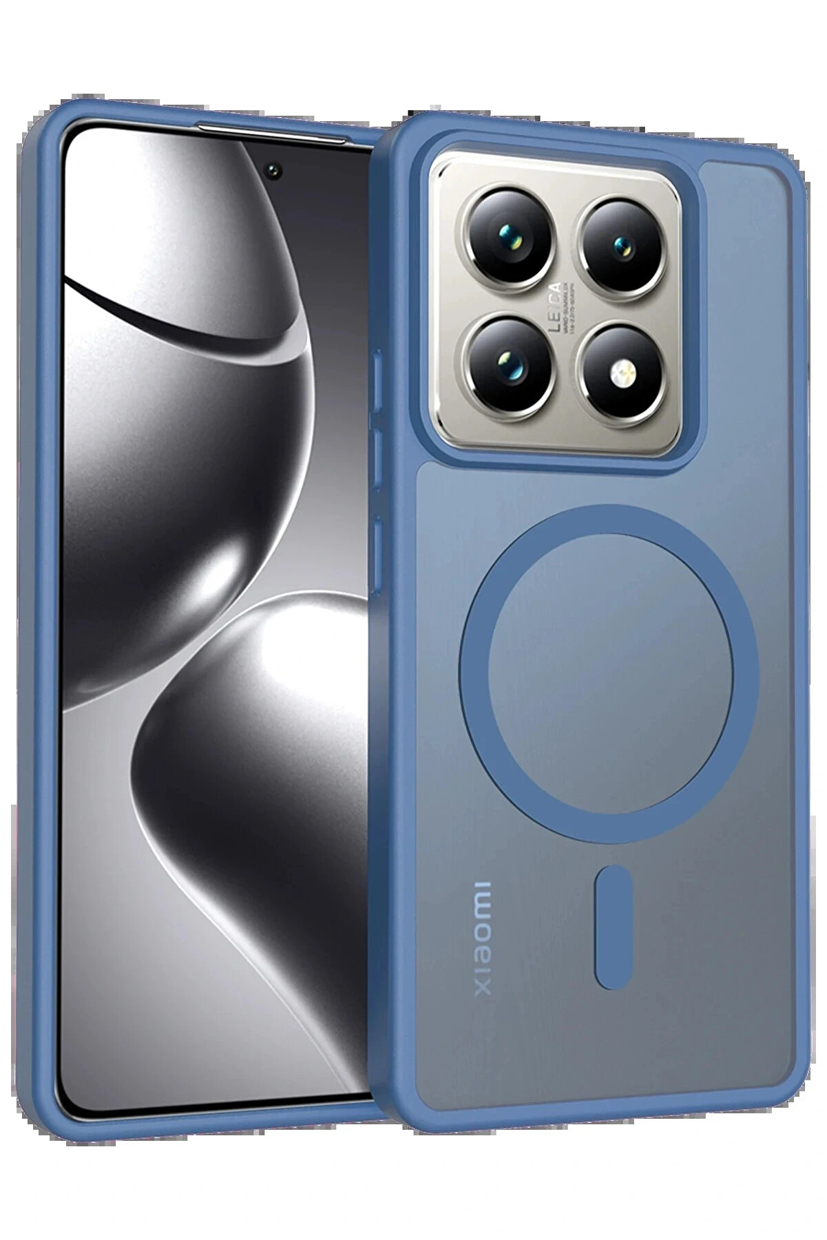 Buti̇k Xi̇aomi̇ Mi̇ 14T Pro Jota Magsafe Kapak - Laci̇vert-(5796)