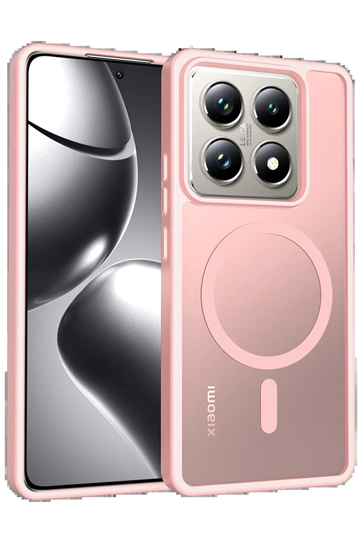 Buti̇k Xi̇aomi̇ Mi̇ 14T Pro Jota Magsafe Kapak - Pudra-(5796)