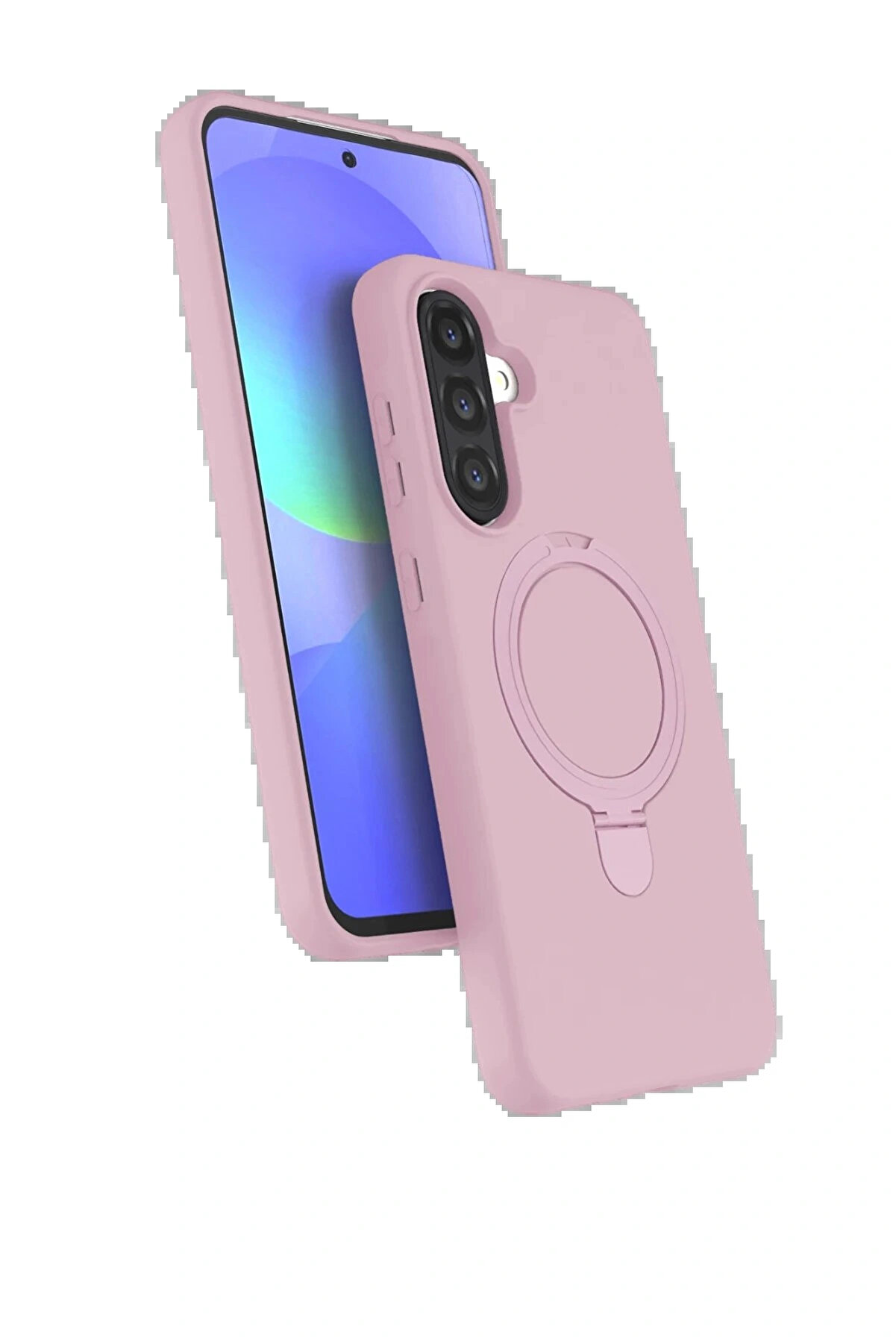 Buti̇k Samsung Galaxy A36 Regal Magsafe Standlı Kapak - A&ccedil;ık Pembe-(5796)