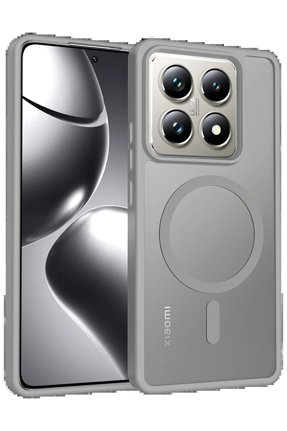 Buti̇k Xi̇aomi̇ Mi̇ 14T Pro Jota Magsafe Kapak - Ti̇tan Gri̇-(5796)